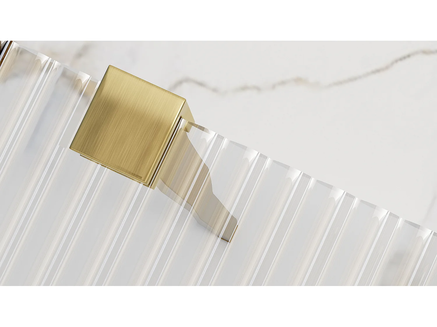 Duschwand Rea Aero Intimo 100 Brush Gold