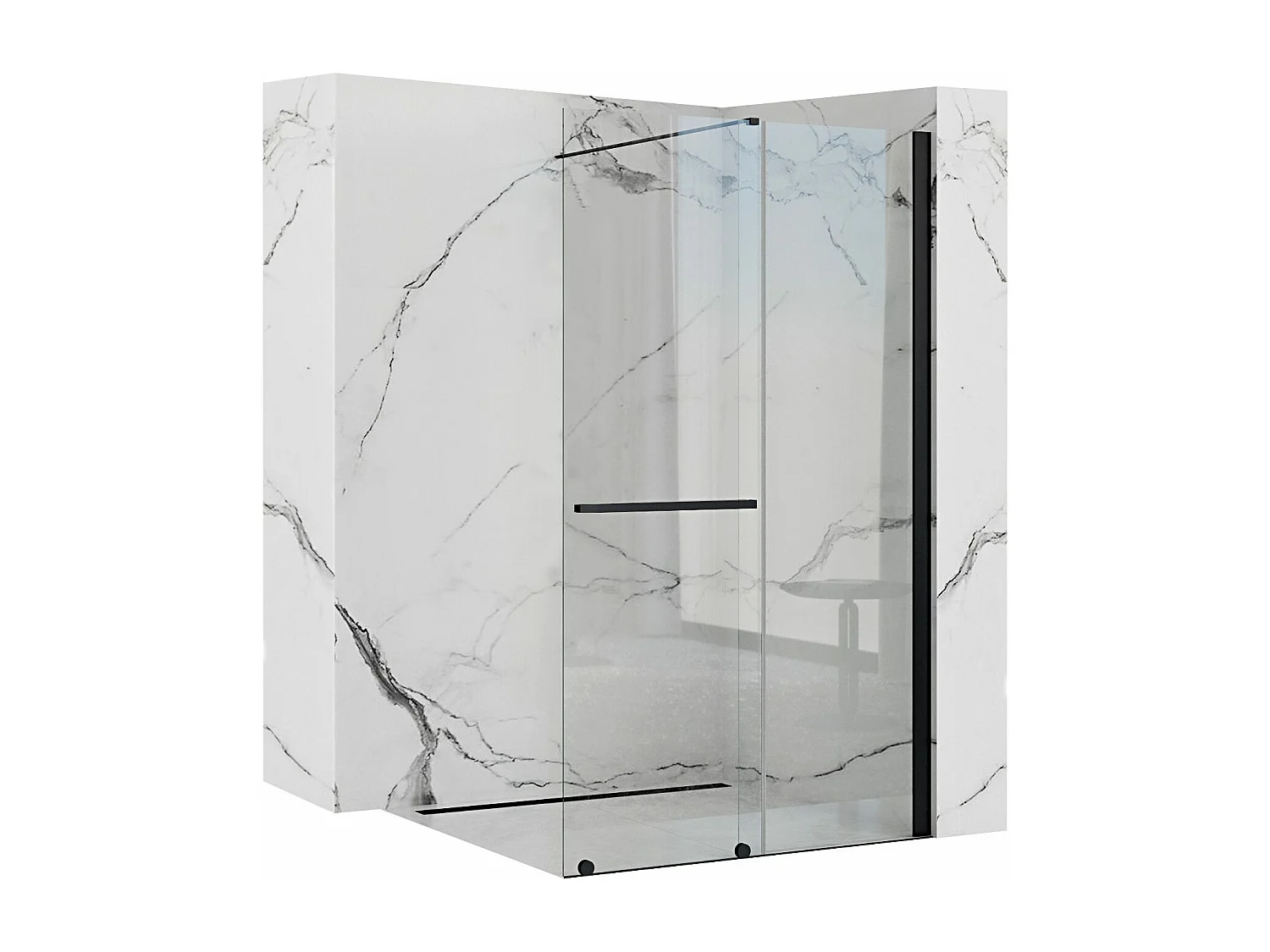 Paroi De Douche Rea Cortis 120 Black