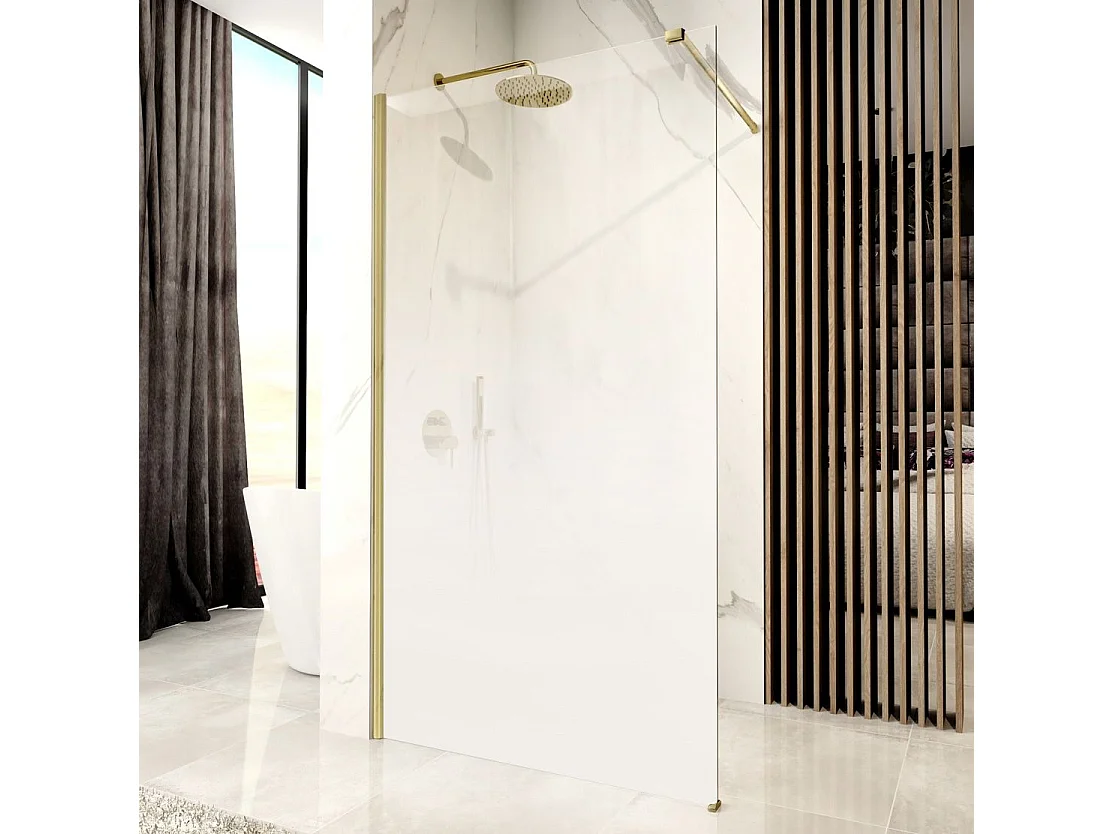 Paroi De Douche Rea Aero Ombre 100 Brush Gold