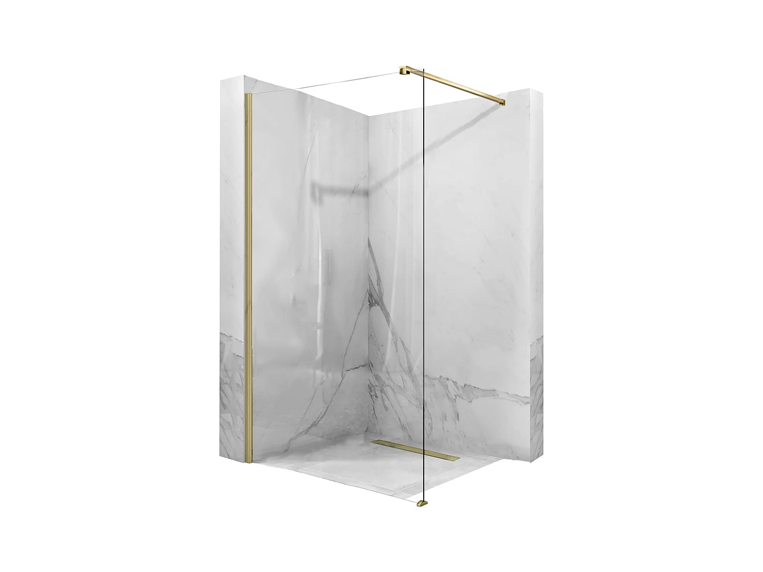 Paroi De Douche Rea Aero 120 Brush Gold