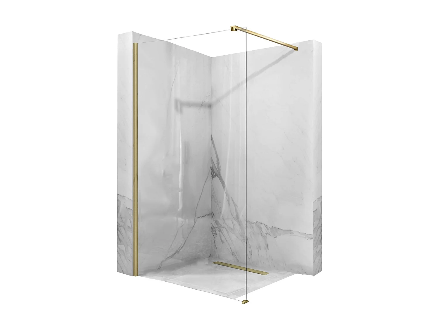 Paroi De Douche Rea Aero 120 Brush Gold