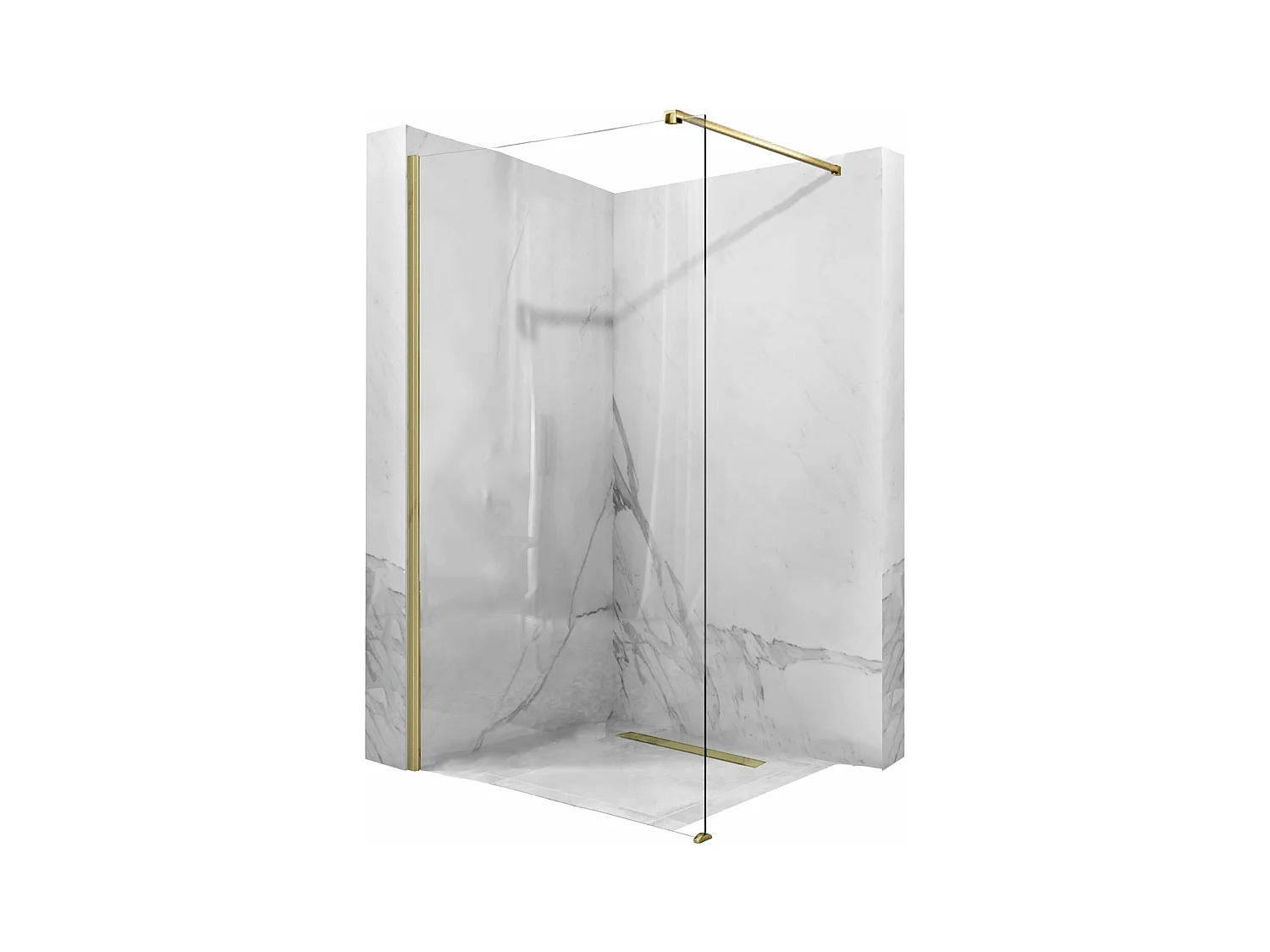 Paroi De Douche Rea Aero 100 Brush Gold