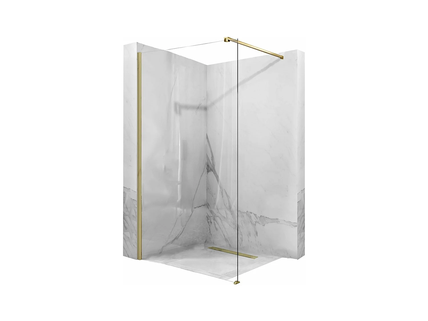Paroi De Douche Rea Aero 110 Brush Gold