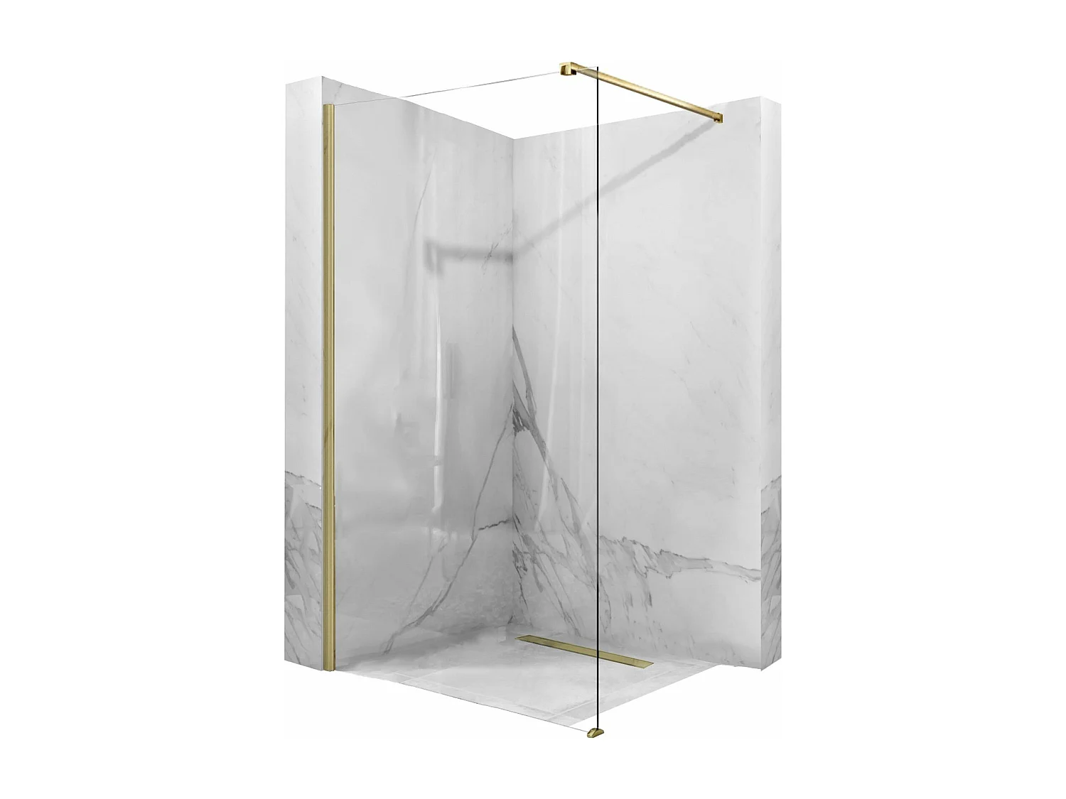 Paroi De Douche Rea Aero 110 Brush Gold