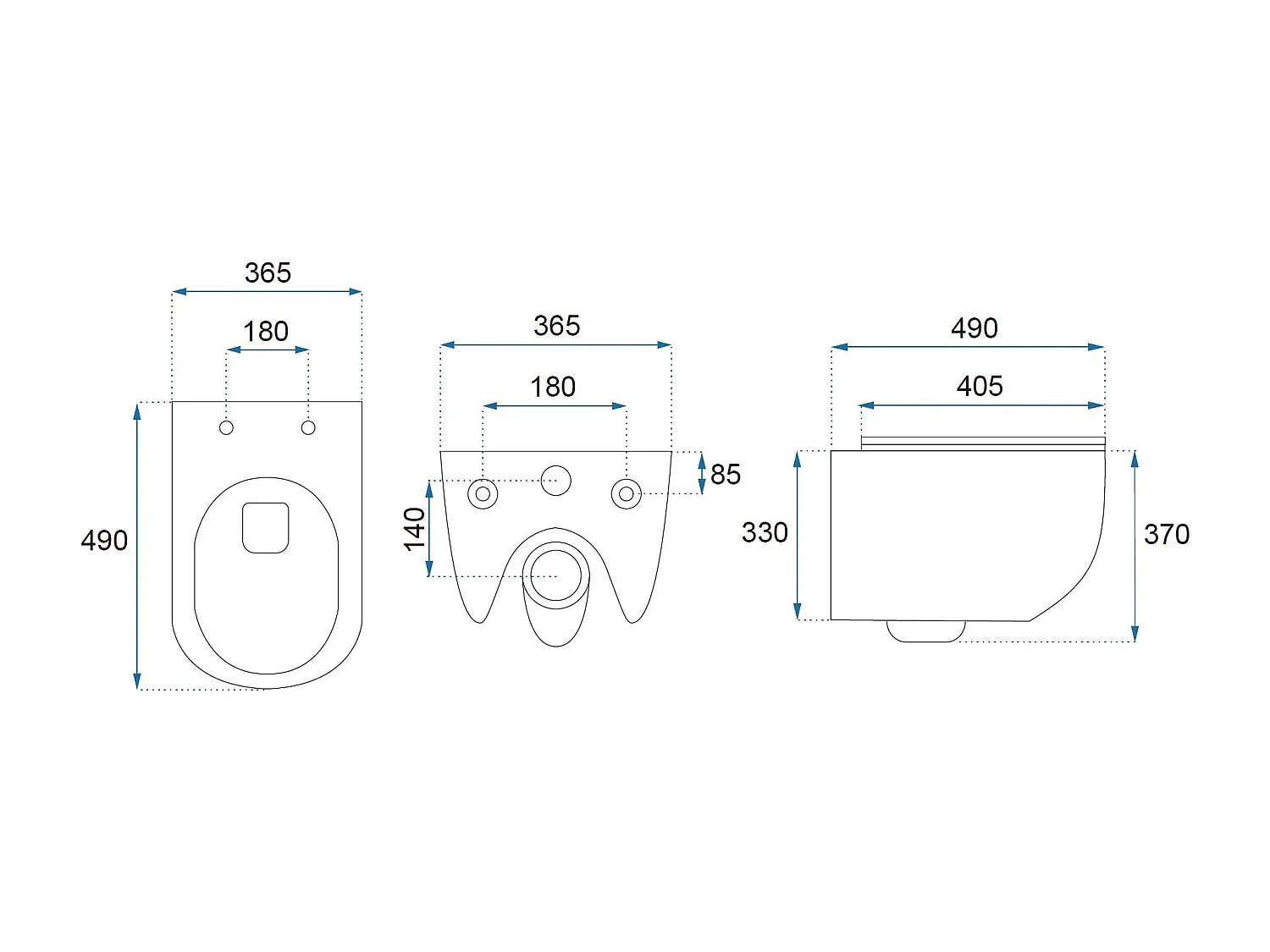 Cuvette Wc Suspendue Rea Carlo Mini Tornado/Duroplast/Flat/Zm White