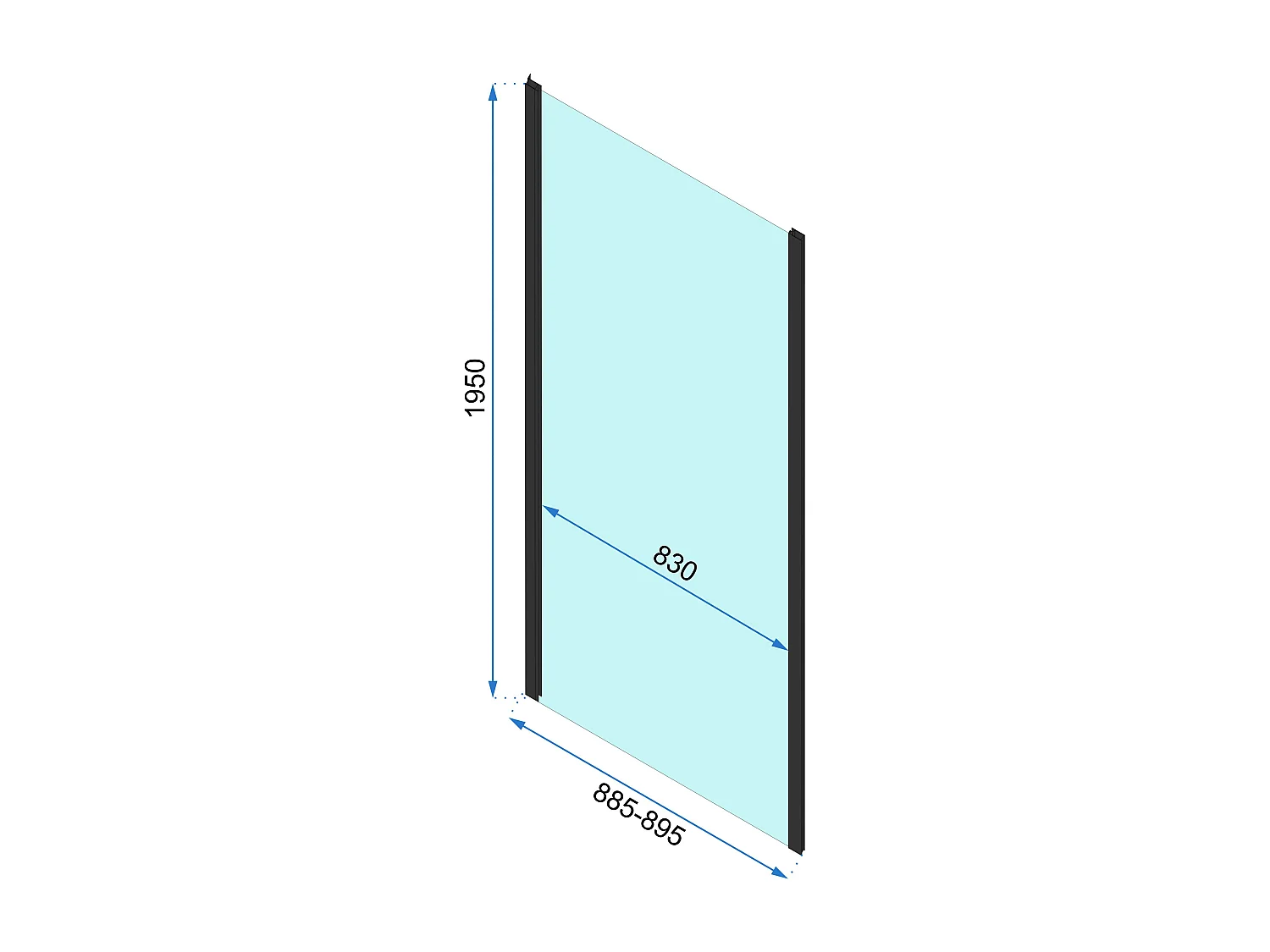 Douchecabine Rea Rapid Fold 90X100 Black