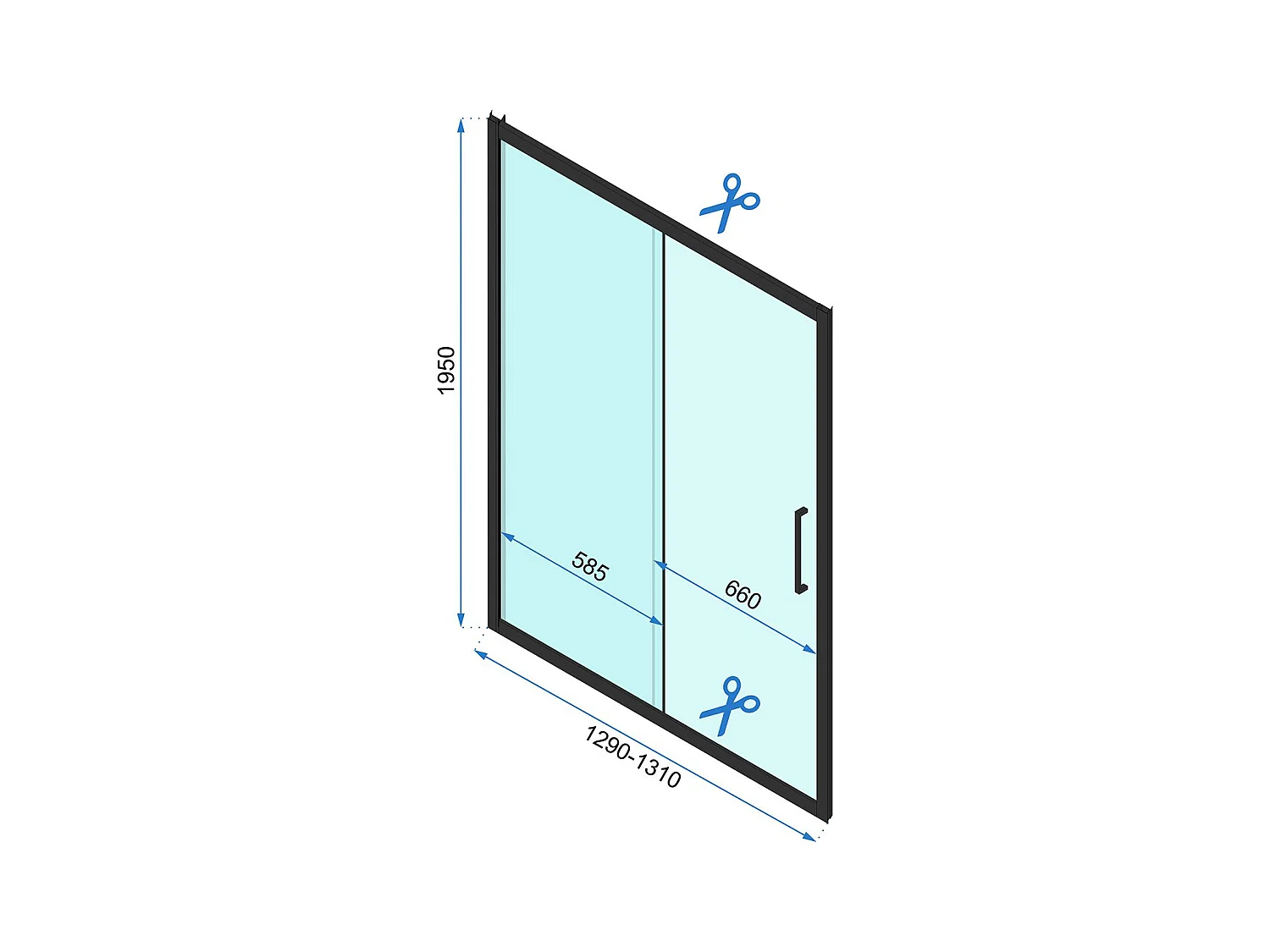 Cabine De Douche Rea Rapid Slide 150X90 Black