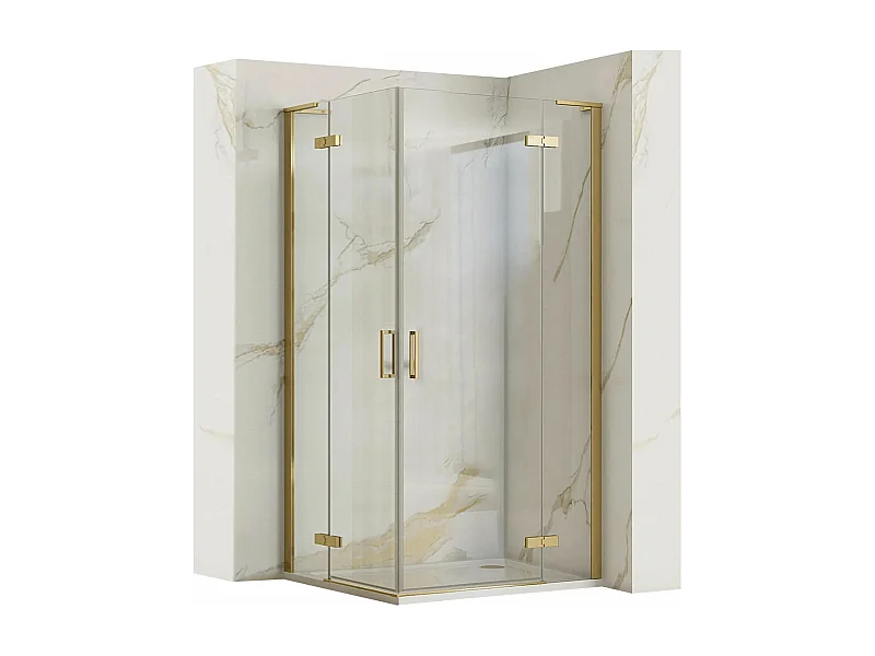 Cabine De Douche Rea Hugo 90X90 Brush Gold