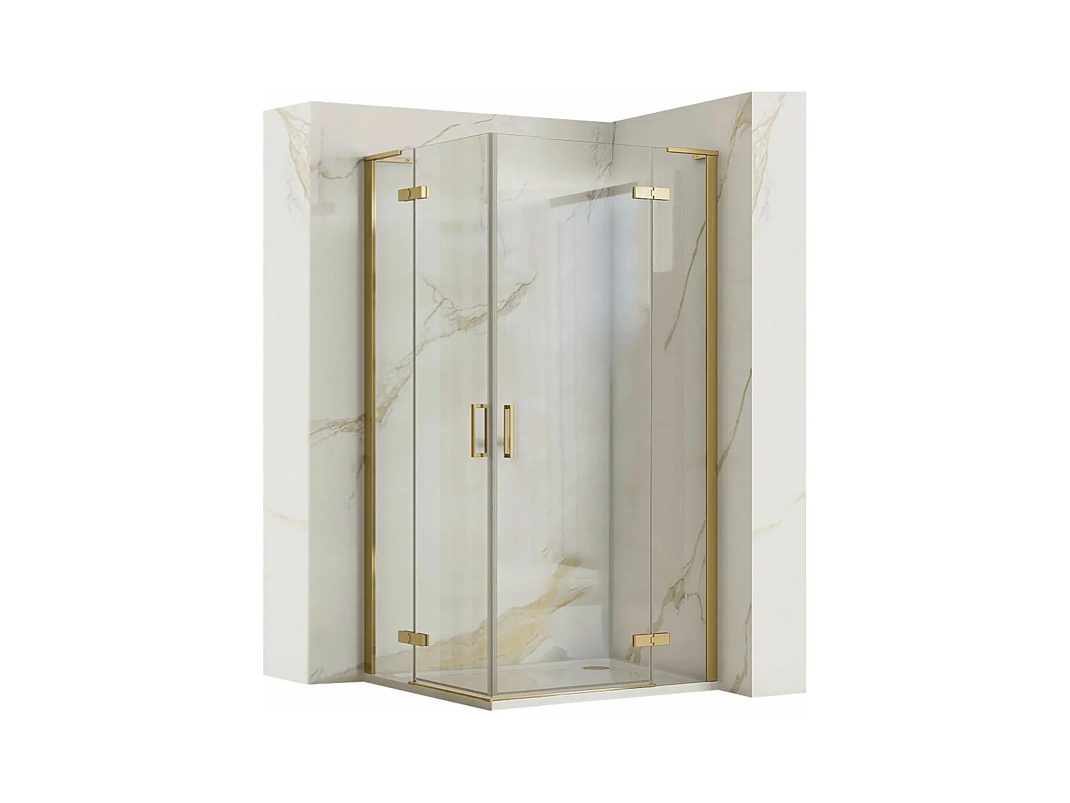 Cabine De Douche Rea Hugo 90X90 Brush Gold