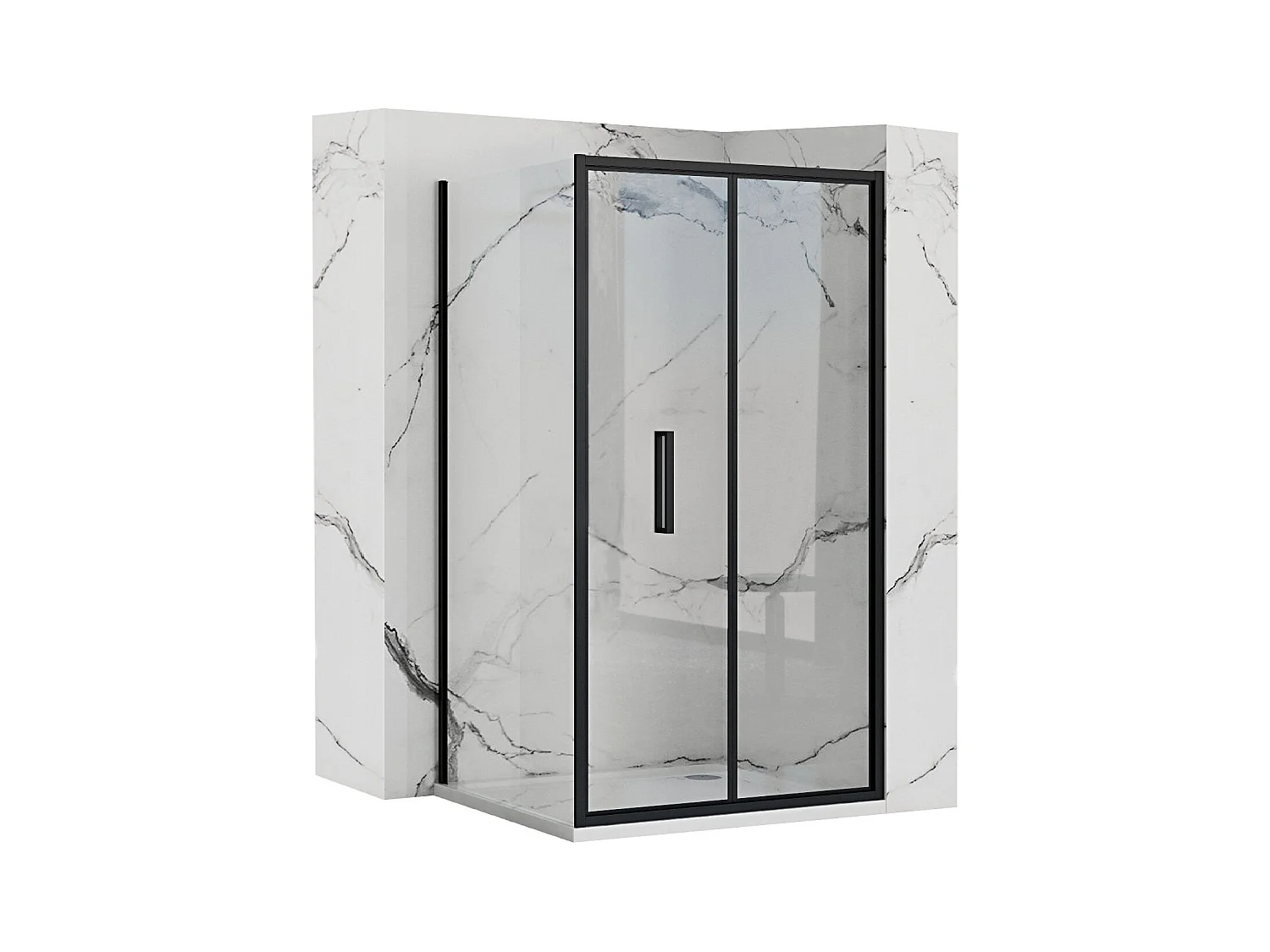 Cabina Doccia Rea Rapid Fold 80X80 Black