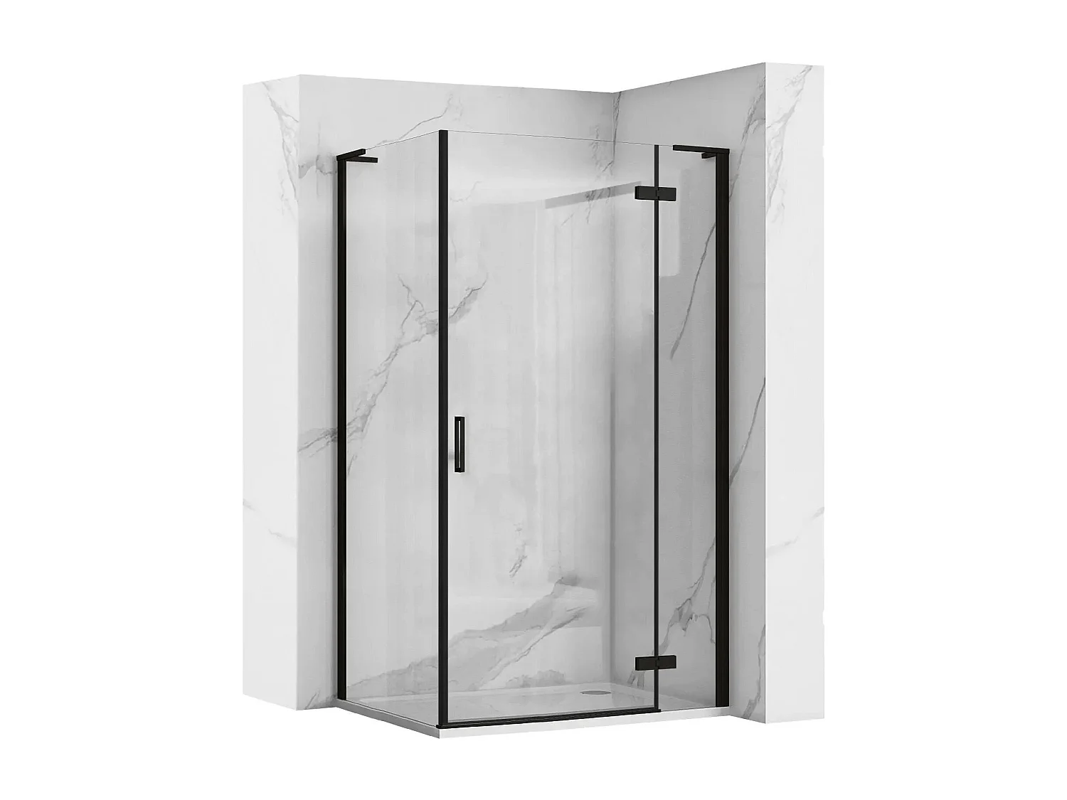 Duschkabine Rea Hugo 100X80 Black