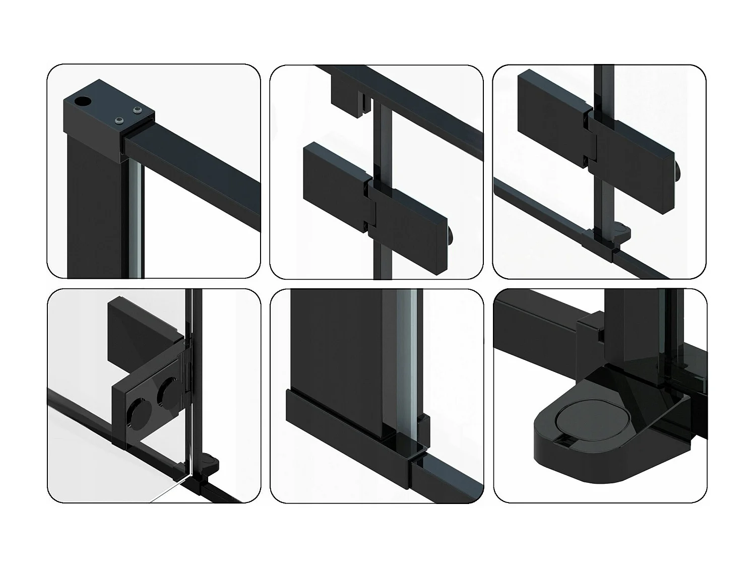 Cabine De Douche Rea Fargo 90X120 Black