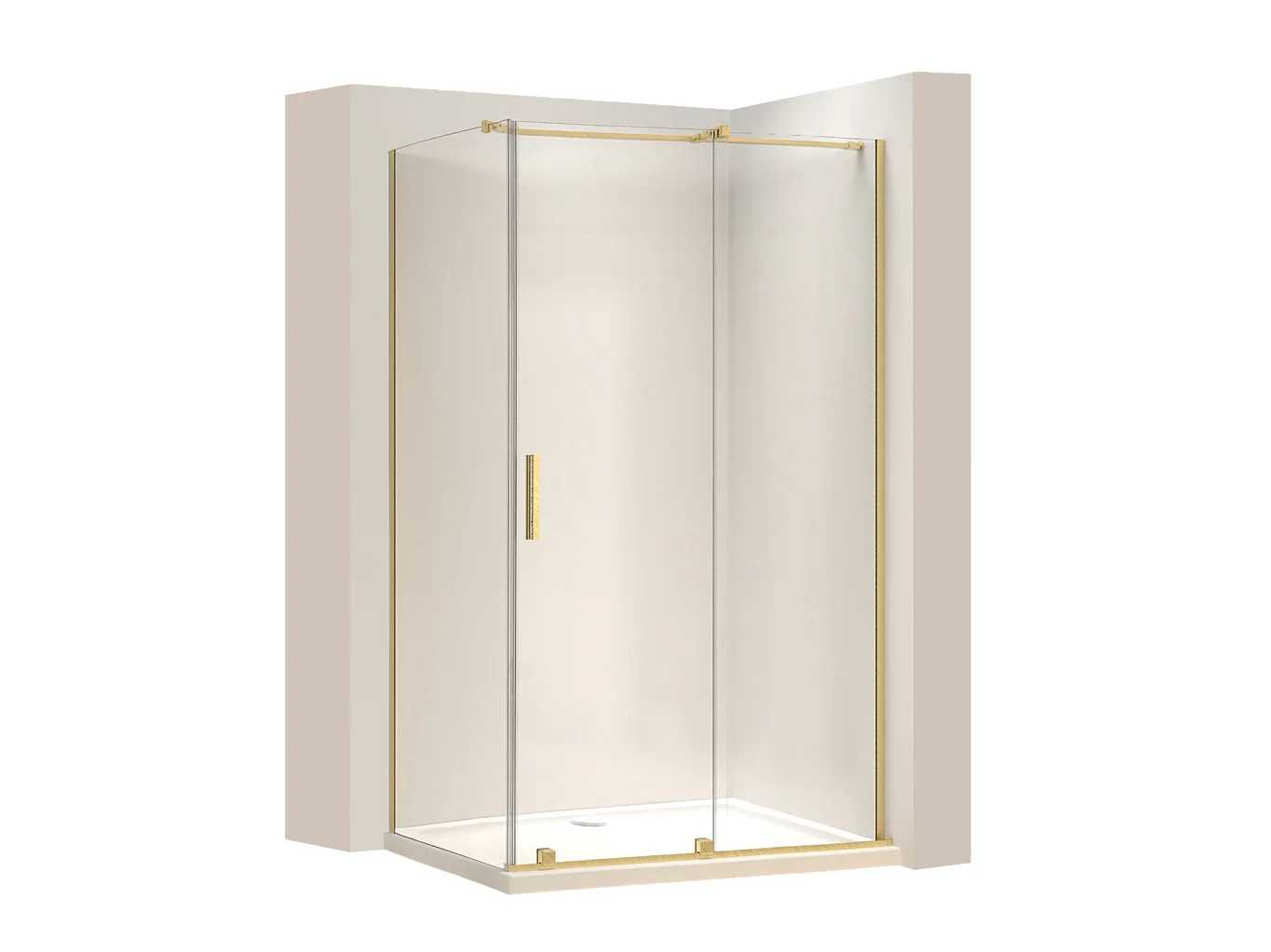 Cabine De Douche Rea Montana 120X100 Brush Gold