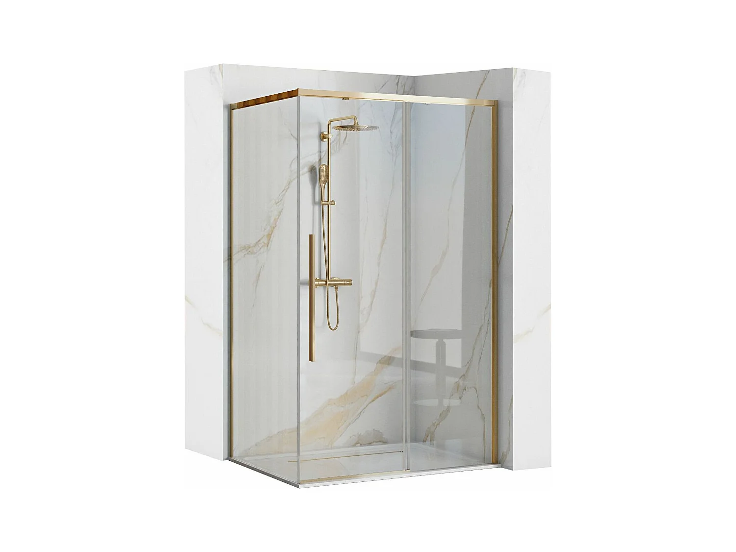 Cabine De Douche Rea Solar 90X120 Gold