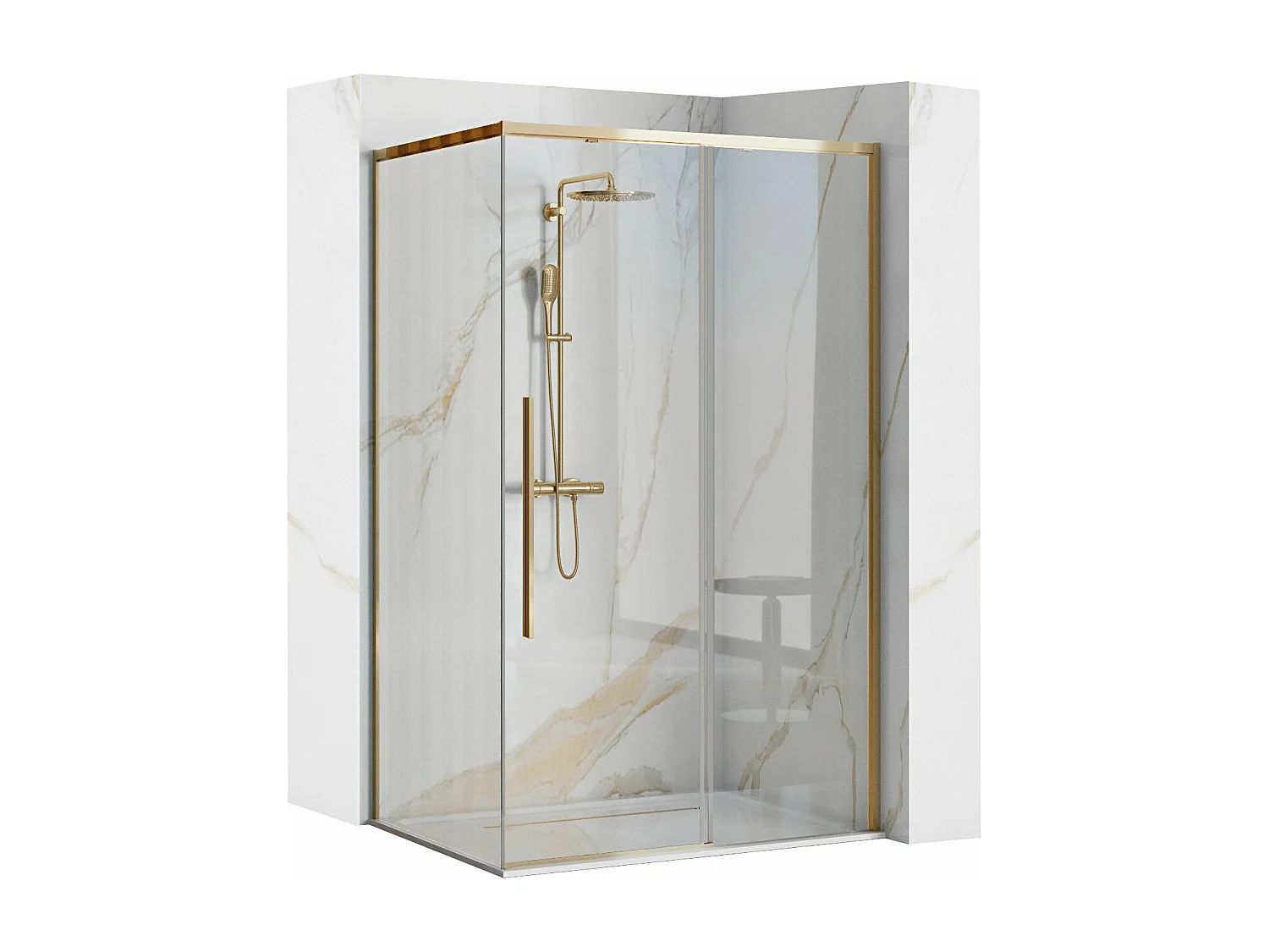 Cabine De Douche Rea Solar 90X120 Gold