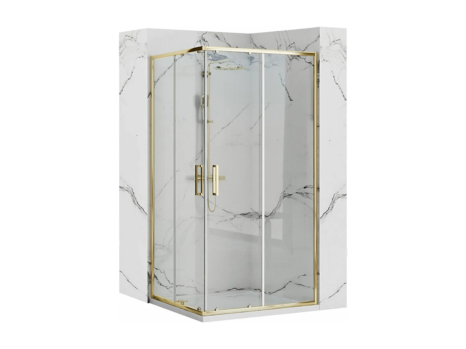 Duschkabine Rea Punto 80X100 Gold