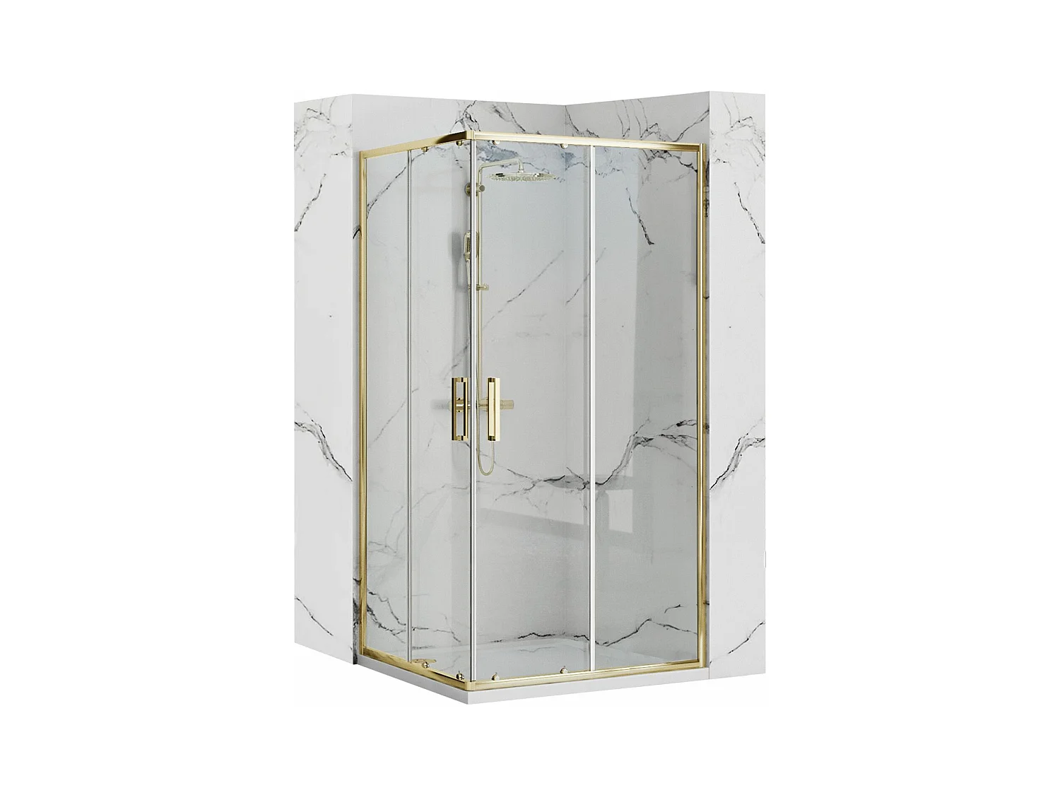 Cabine De Douche Rea Punto 80X100 Gold