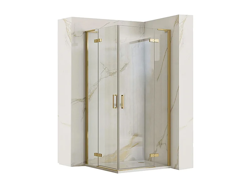 Duschkabine Rea Hugo 80X80 Brush Gold