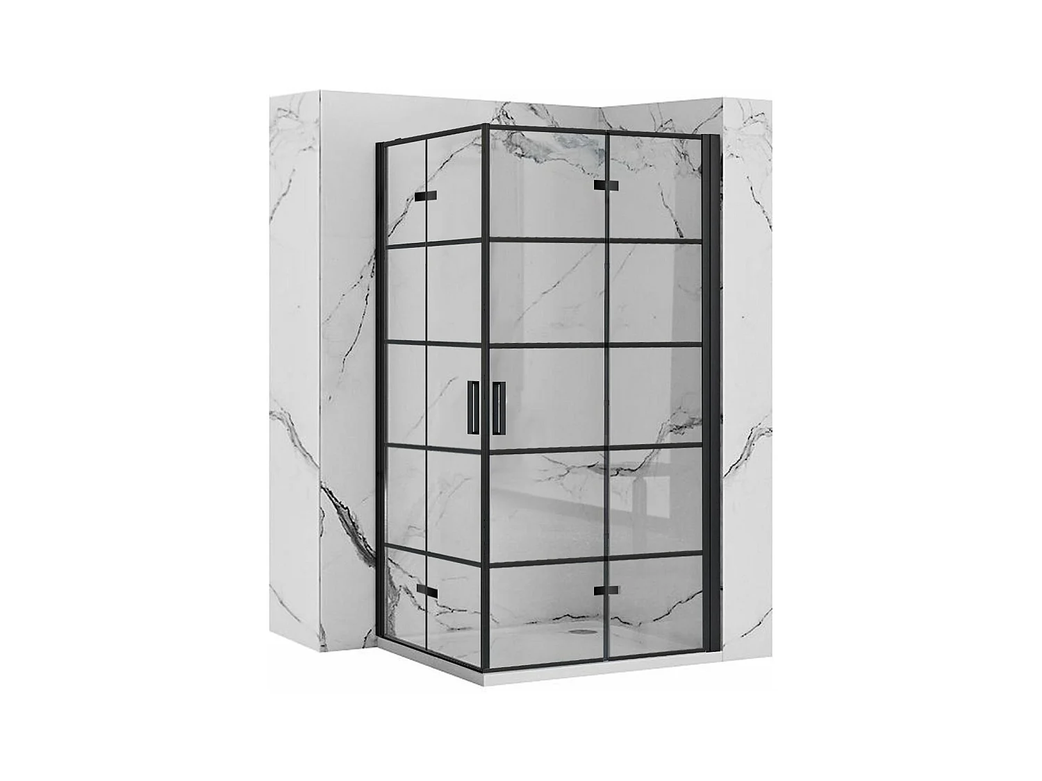 Cabina Doccia Rea Molier Double 80X90 Black