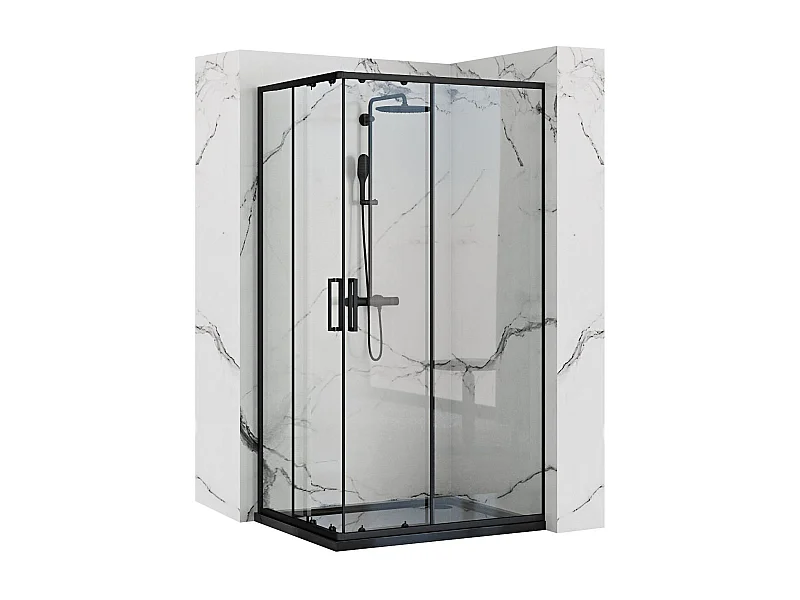 Cabine De Douche Rea Punto 80X100 Black