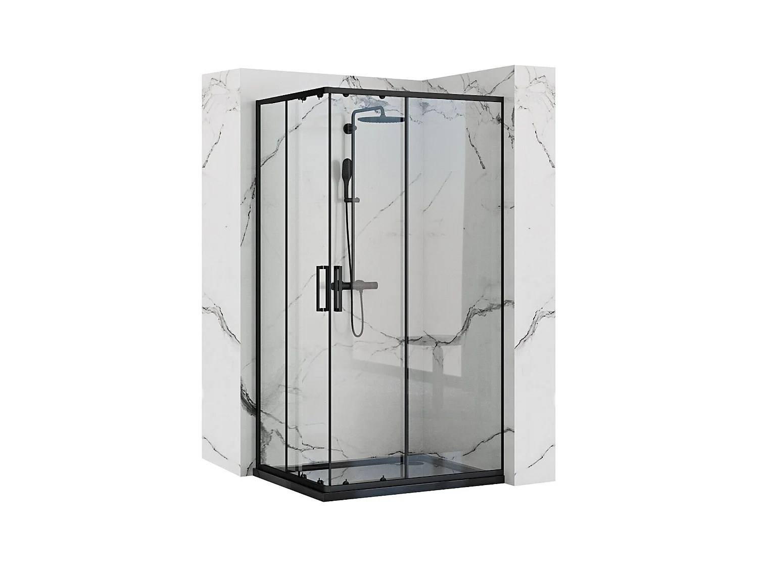 Cabine De Douche Rea Punto 80X100 Black