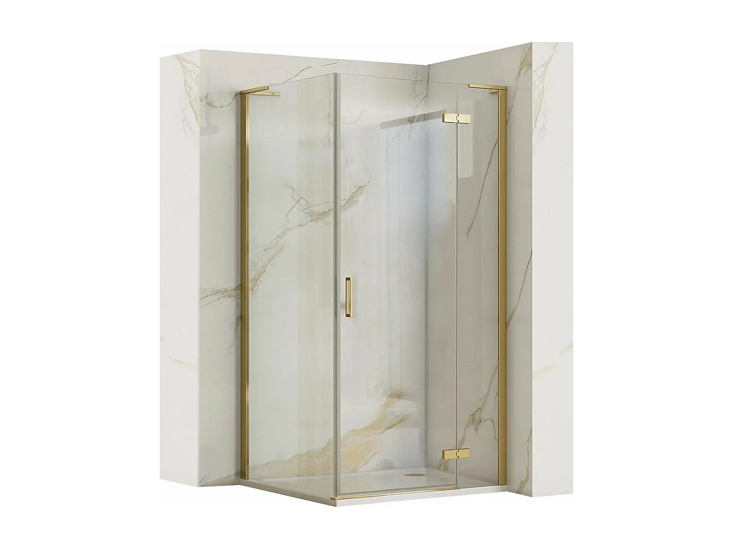 Cabine De Douche Rea Hugo 90X90 Brush Gold