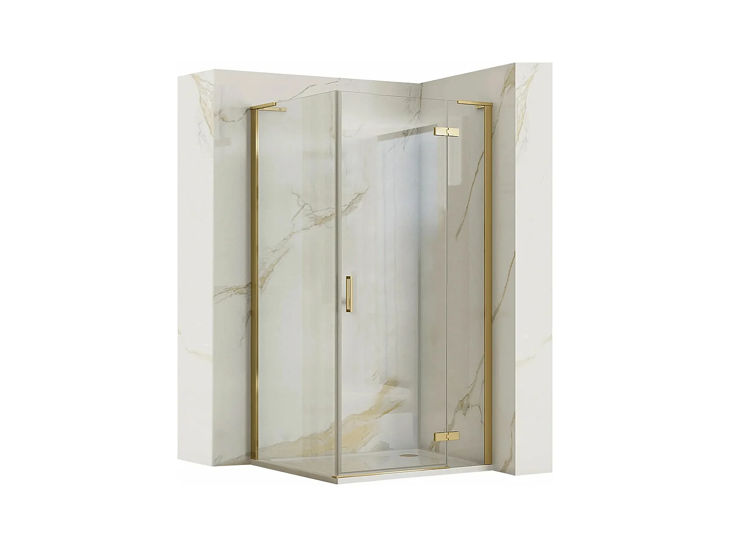 Cabine De Douche Rea Hugo 90X90 Brush Gold
