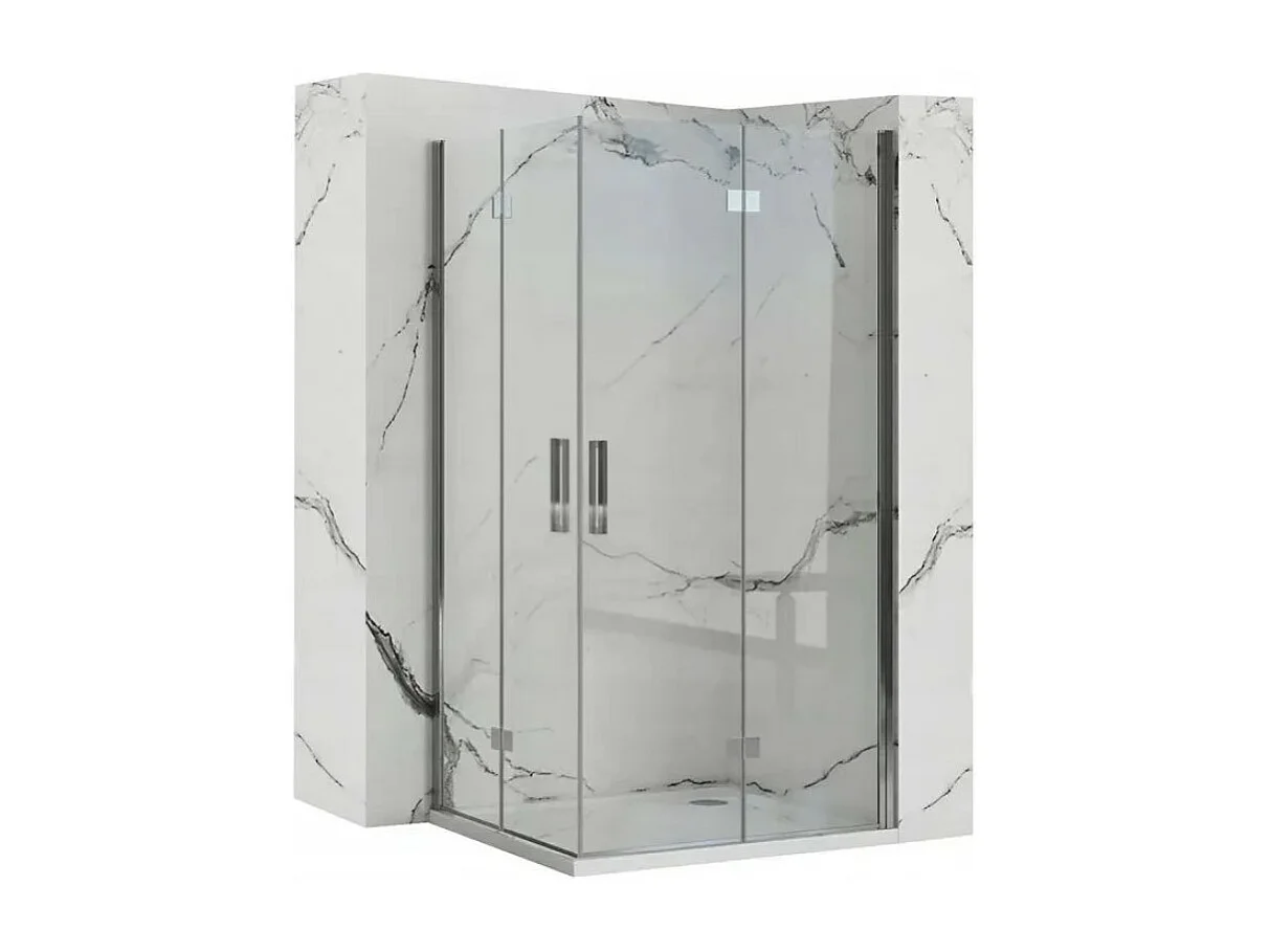 Cabine De Douche Rea Molier Double 100X100 Chrome