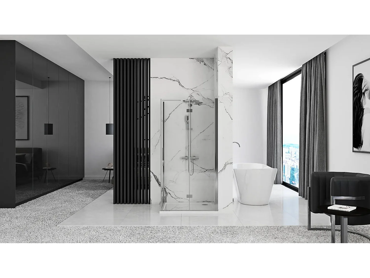 Douchecabine Rea Molier 90X90 Chrome