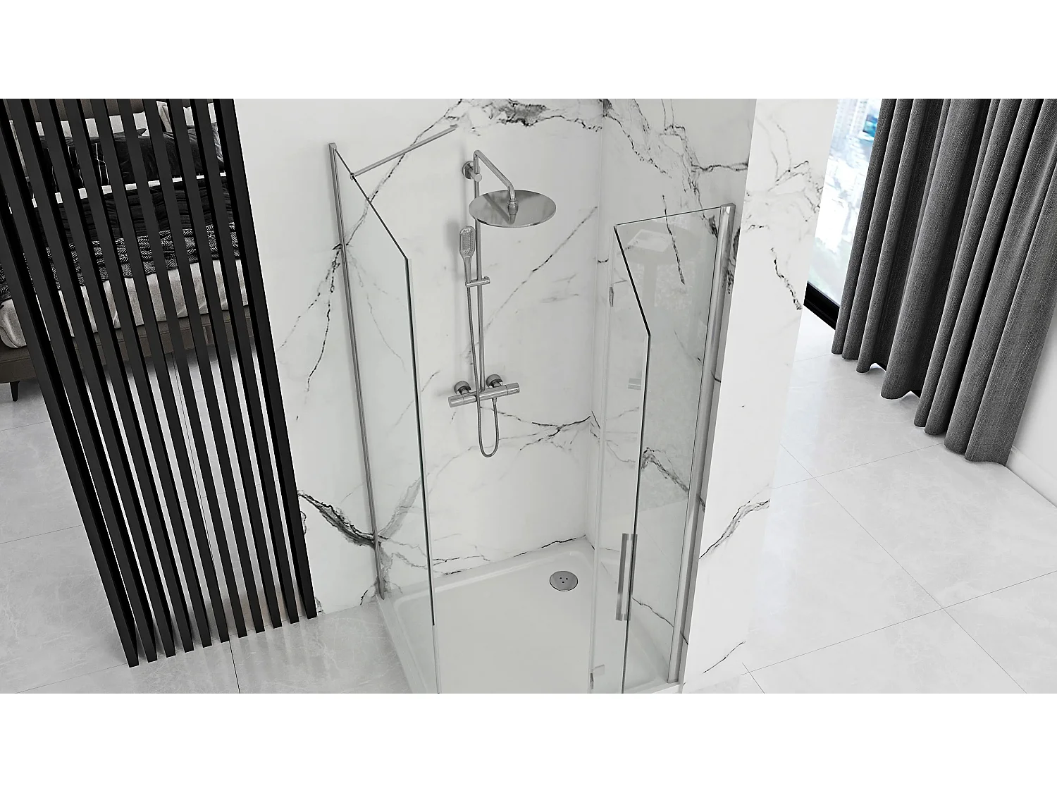Douchecabine Rea Molier 90X90 Chrome