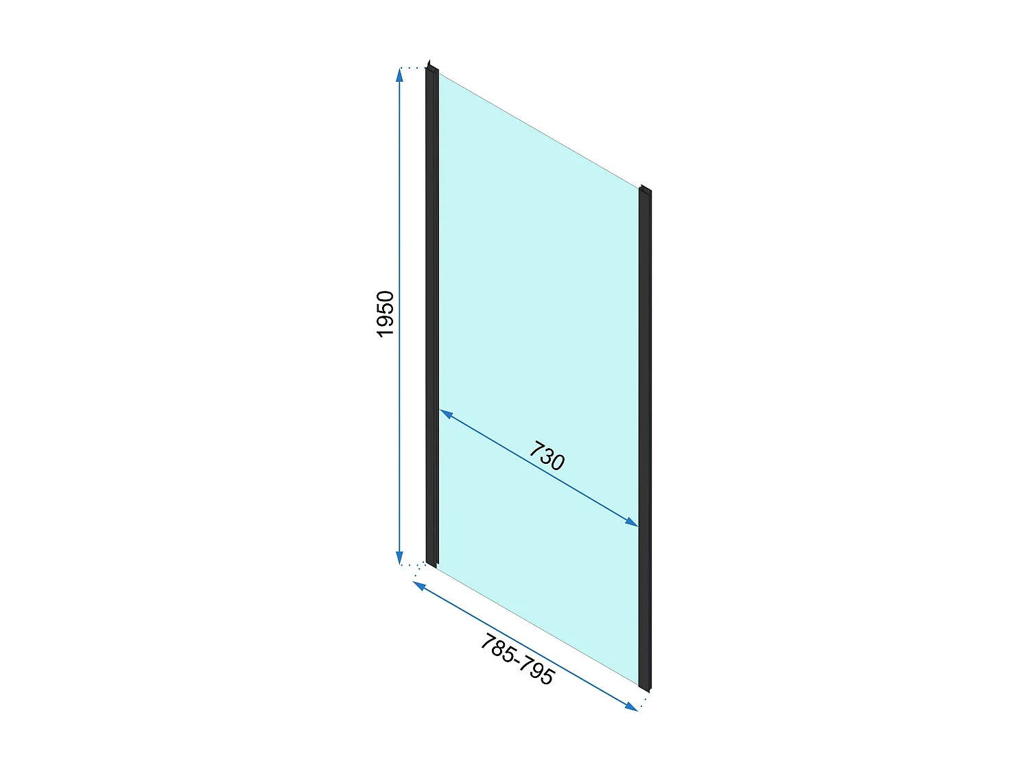 Cabine De Douche Rea Rapid Slide 100X80 Brush Gold