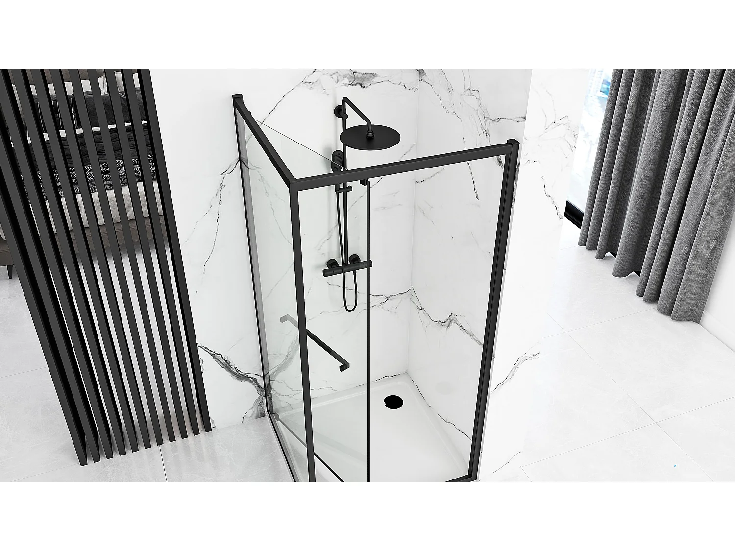 Cabine De Douche Rea Space In 90X90 Black