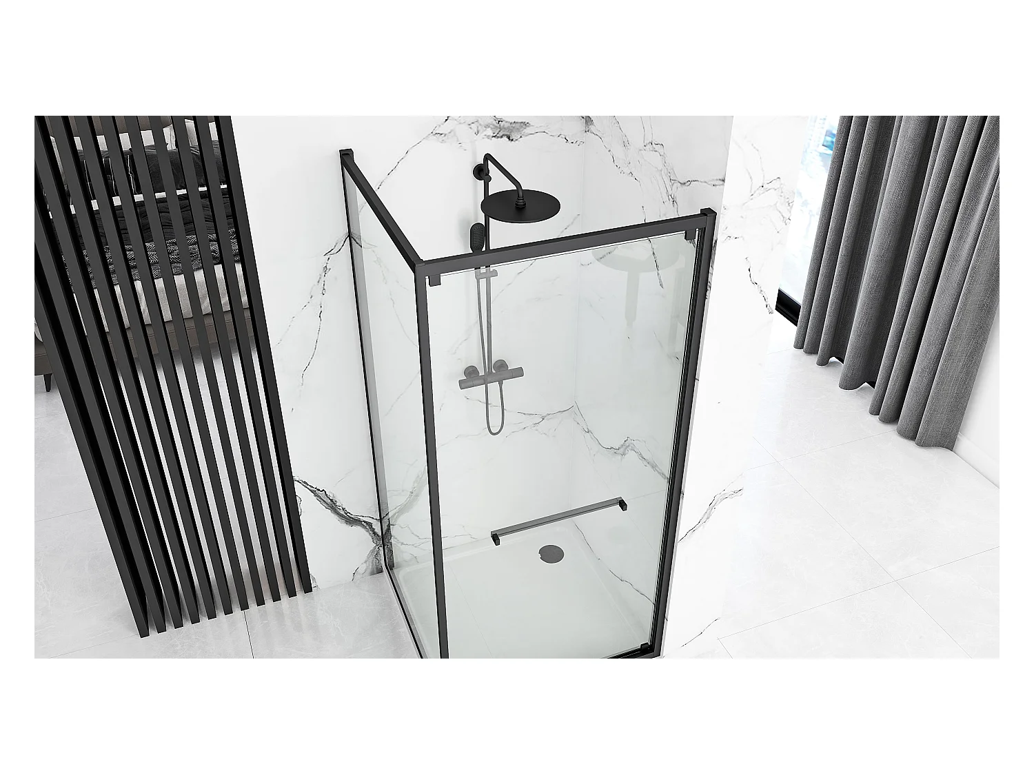 Cabine De Douche Rea Space In 90X90 Black