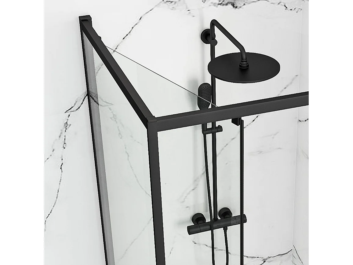 Cabina Doccia Rea Space In 90X90 Black