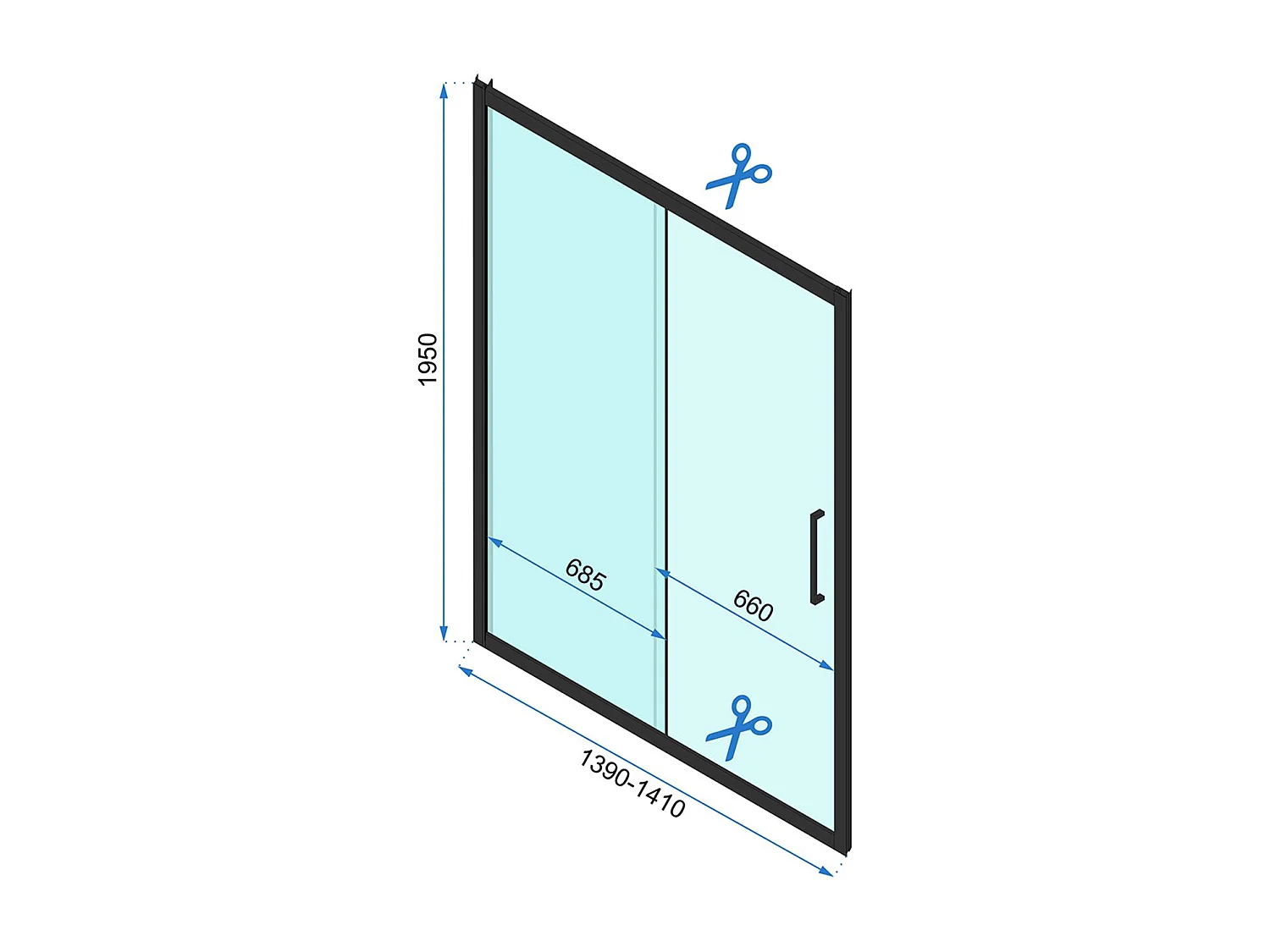 Gabinete De Chuveiro Rea Rapid Slide 150X100 Black