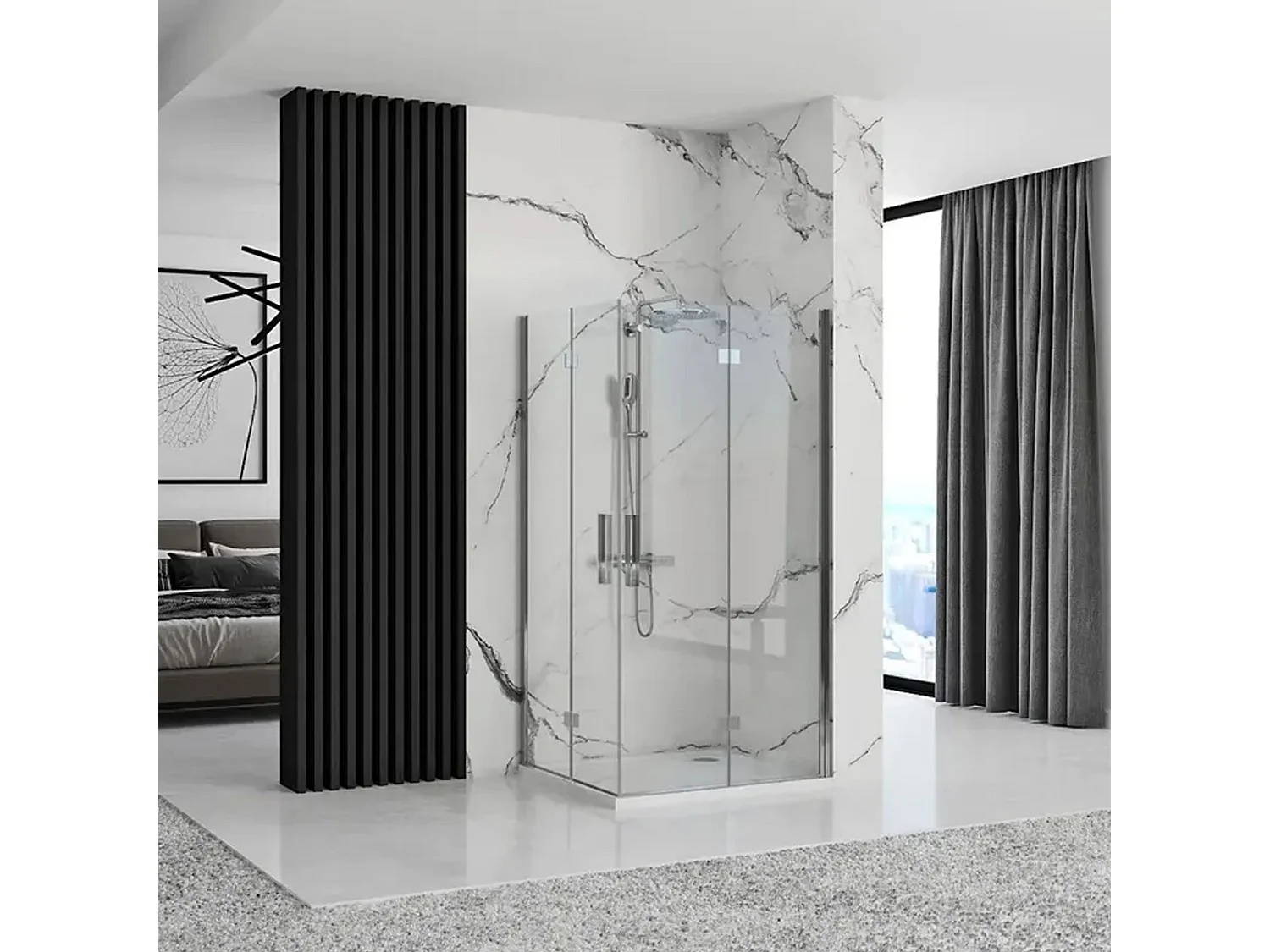 Cabina De Ducha Rea Molier Double 90X90 Chrome