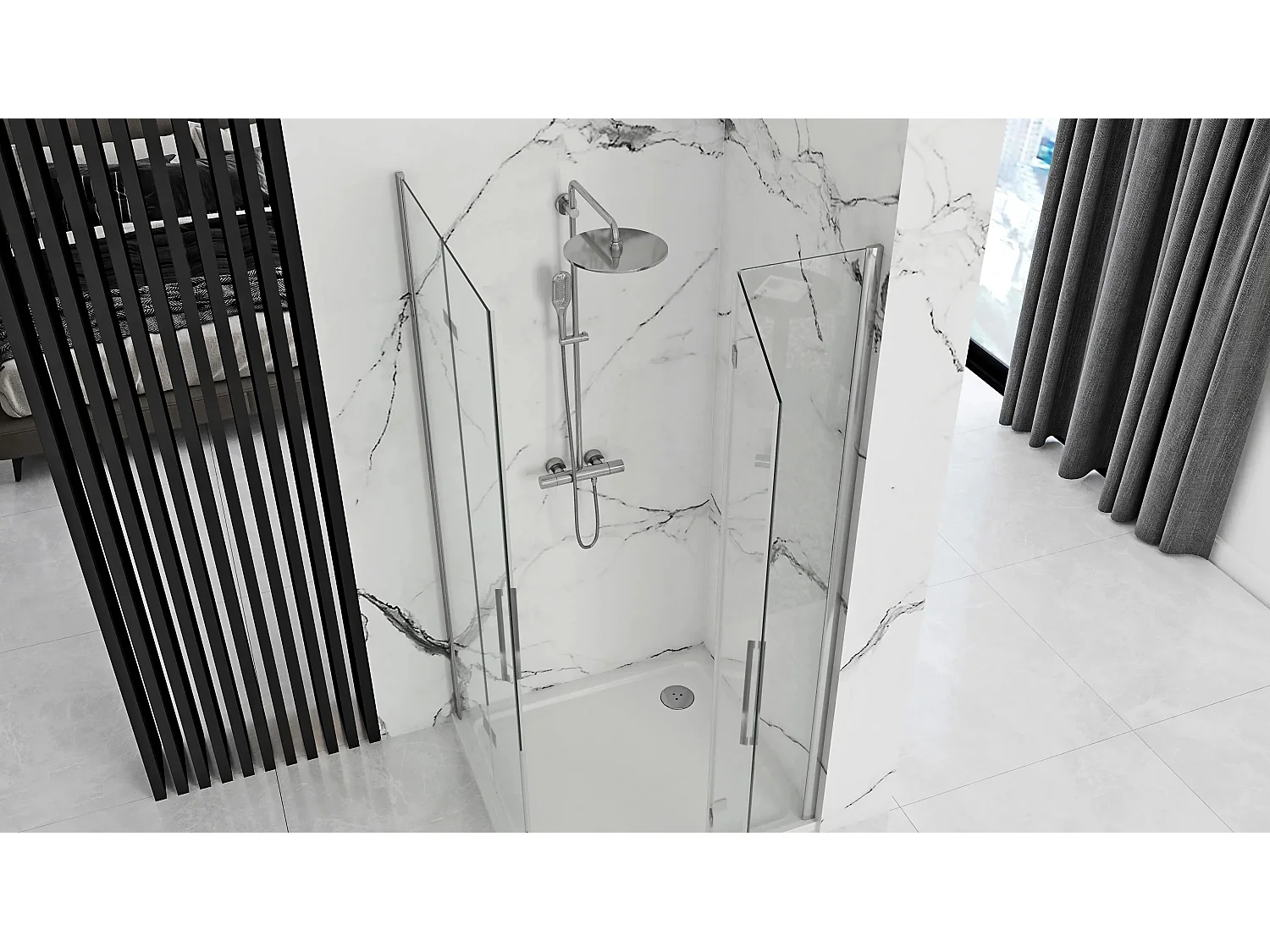 Duschkabine Rea Molier Double 90X90 Chrome