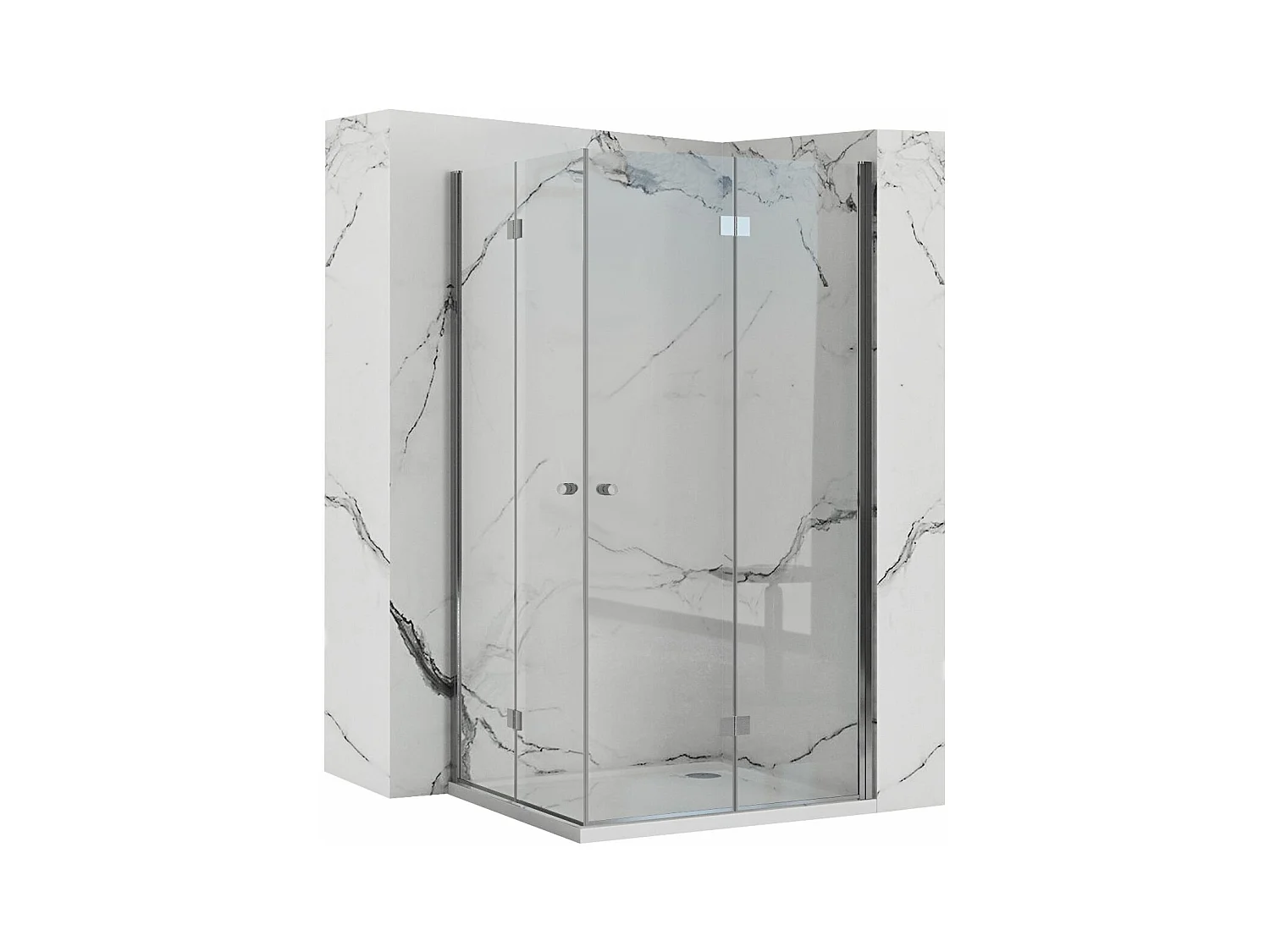 Cabine De Douche Rea Fold N2 80X80 Chrome