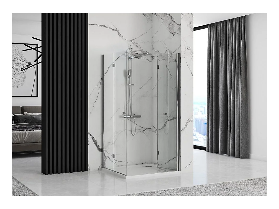 Cabina Doccia Rea Fold N2 80X120 Chrome