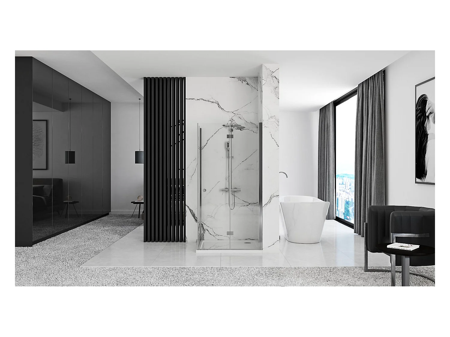 Cabina Doccia Rea Fold N2 80X120 Chrome