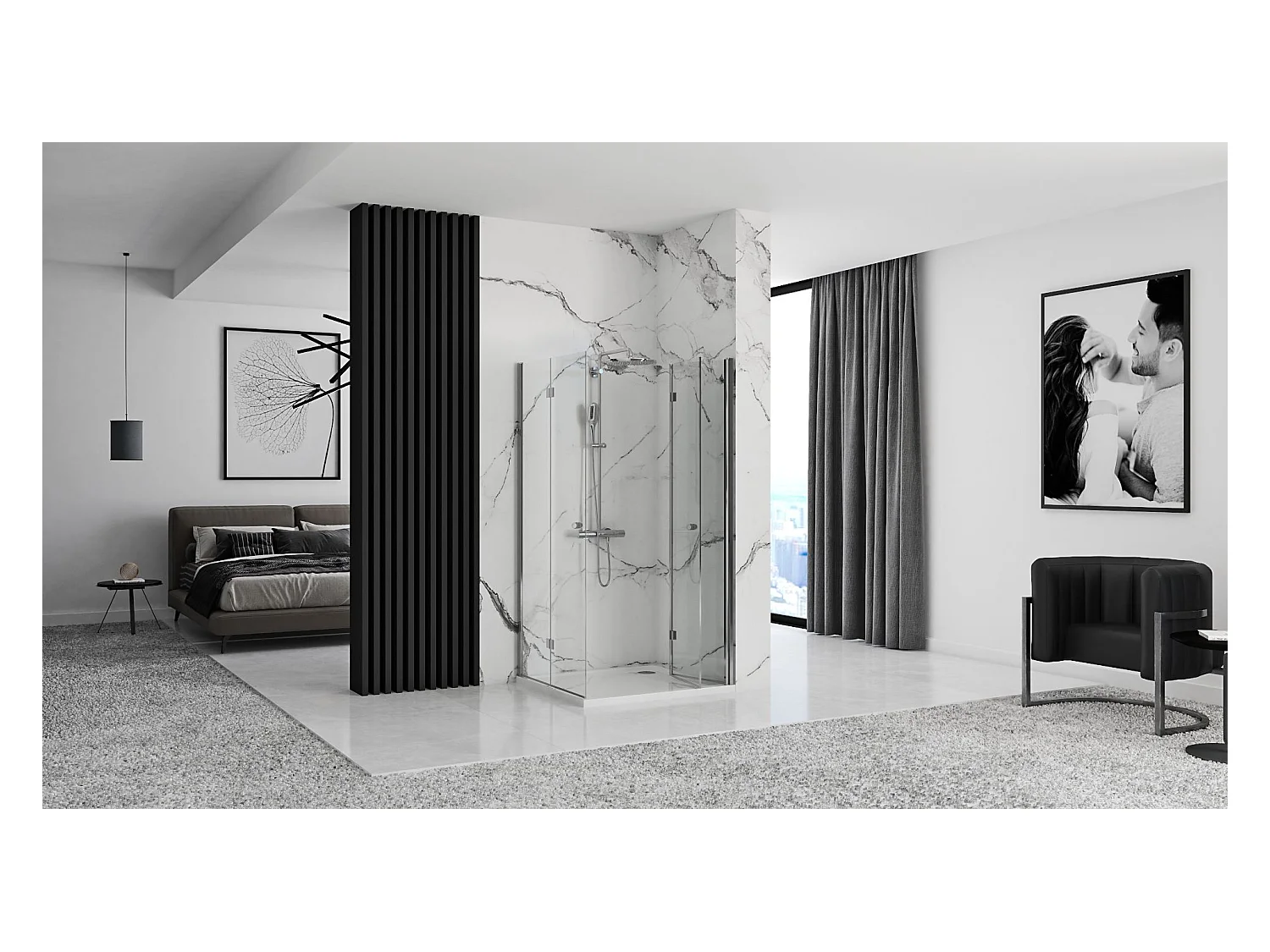 Cabina Doccia Rea Fold N2 80X120 Chrome