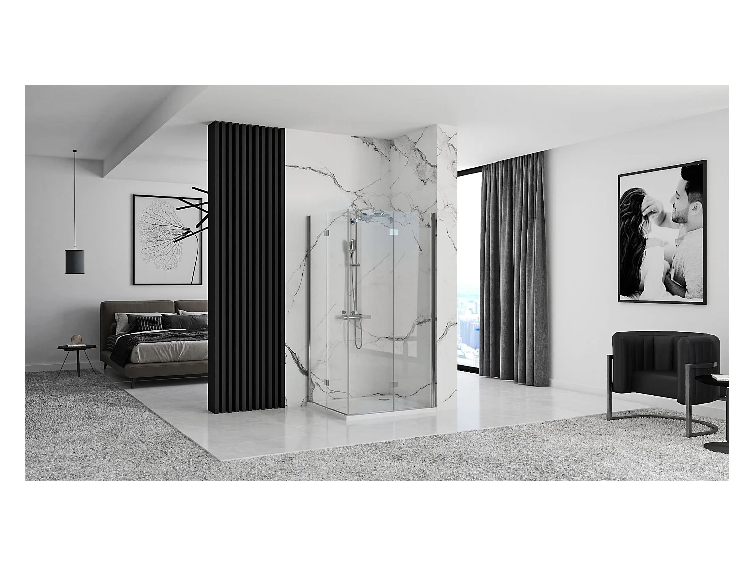 Cabina Doccia Rea Fold N2 80X120 Chrome