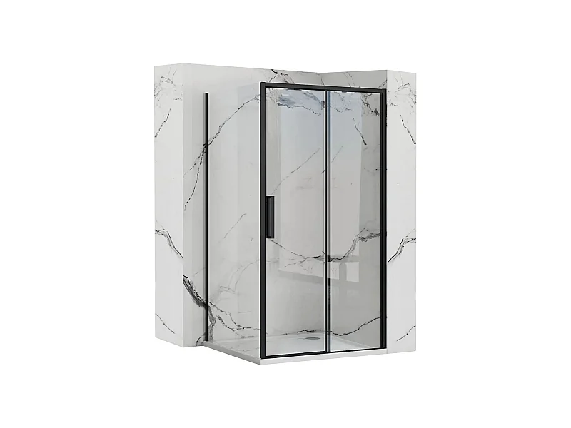 Cabine De Douche Rea Rapid Slide 140X100 Black