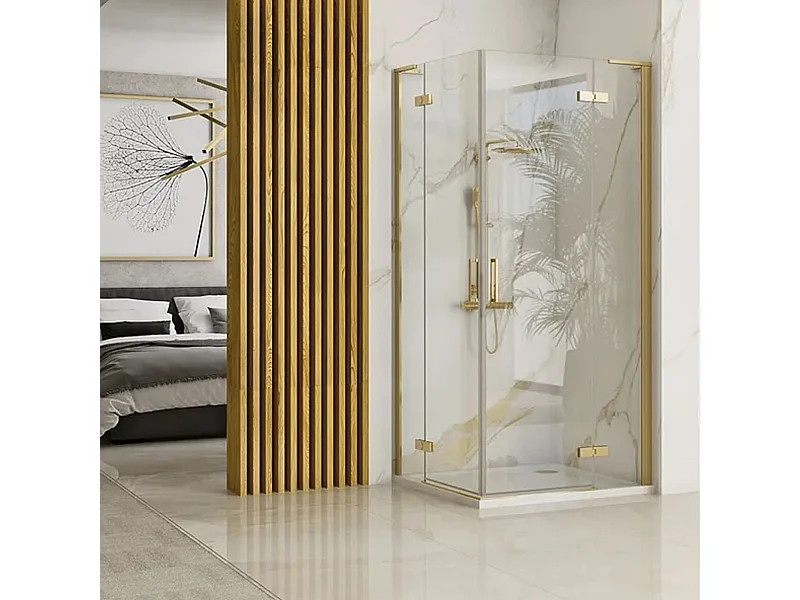 Cabine De Douche Rea Hugo 100X100 Brush Gold