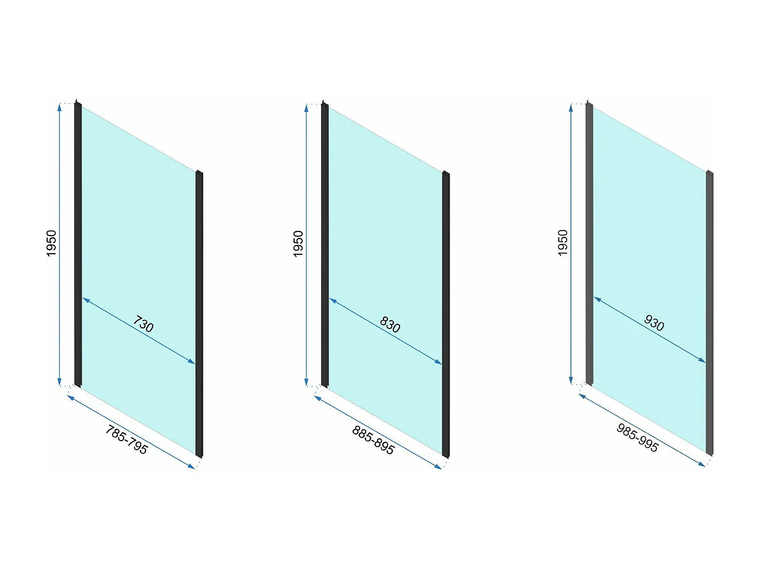 Duschkabine Rea Rapid Swing 100X90 Chrome