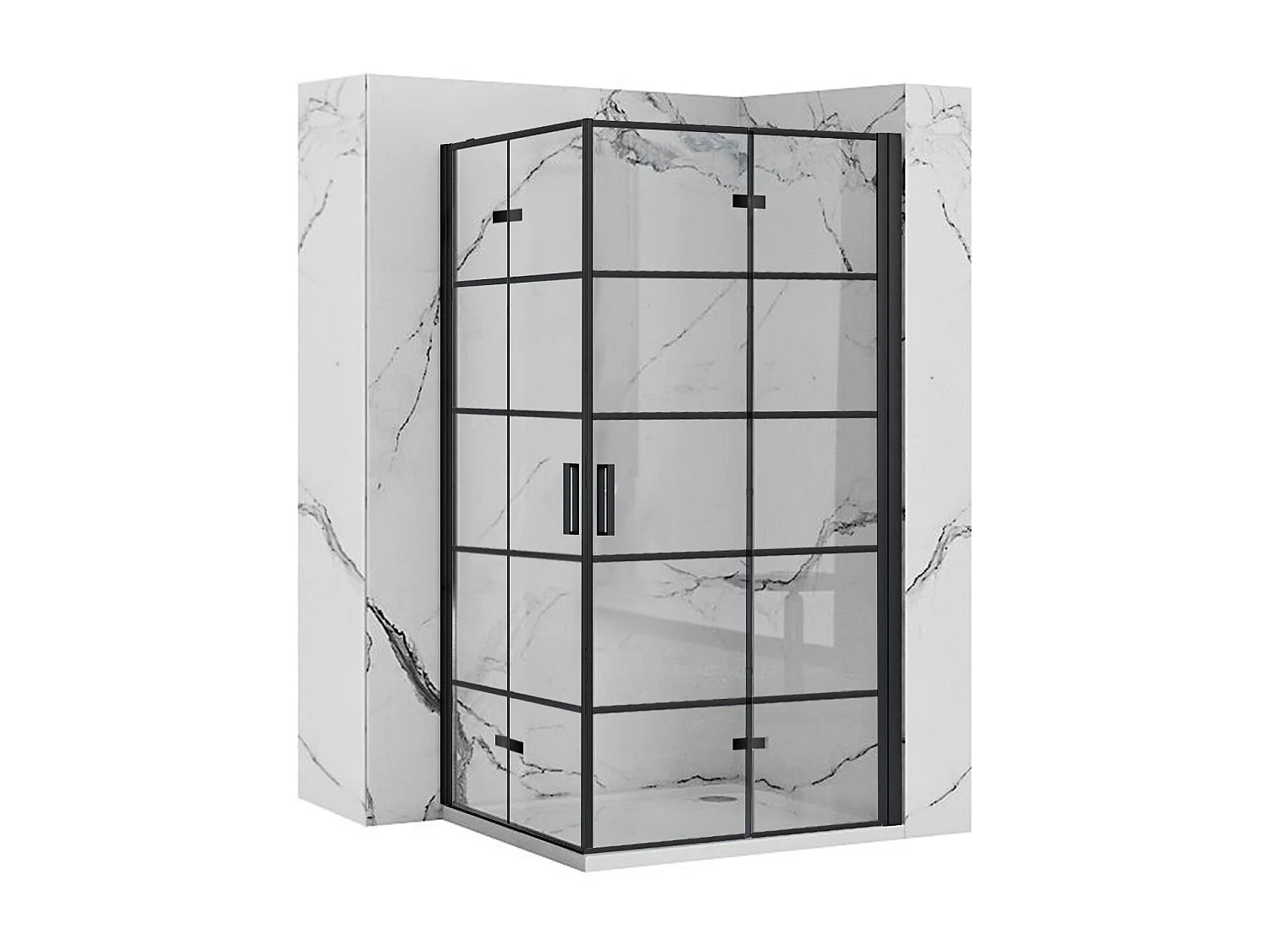 Cabine De Douche Rea Molier Double 80X80 Black