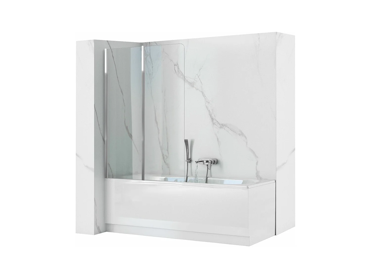 Pare-Baignoire Rea Agat 100 Chrome
