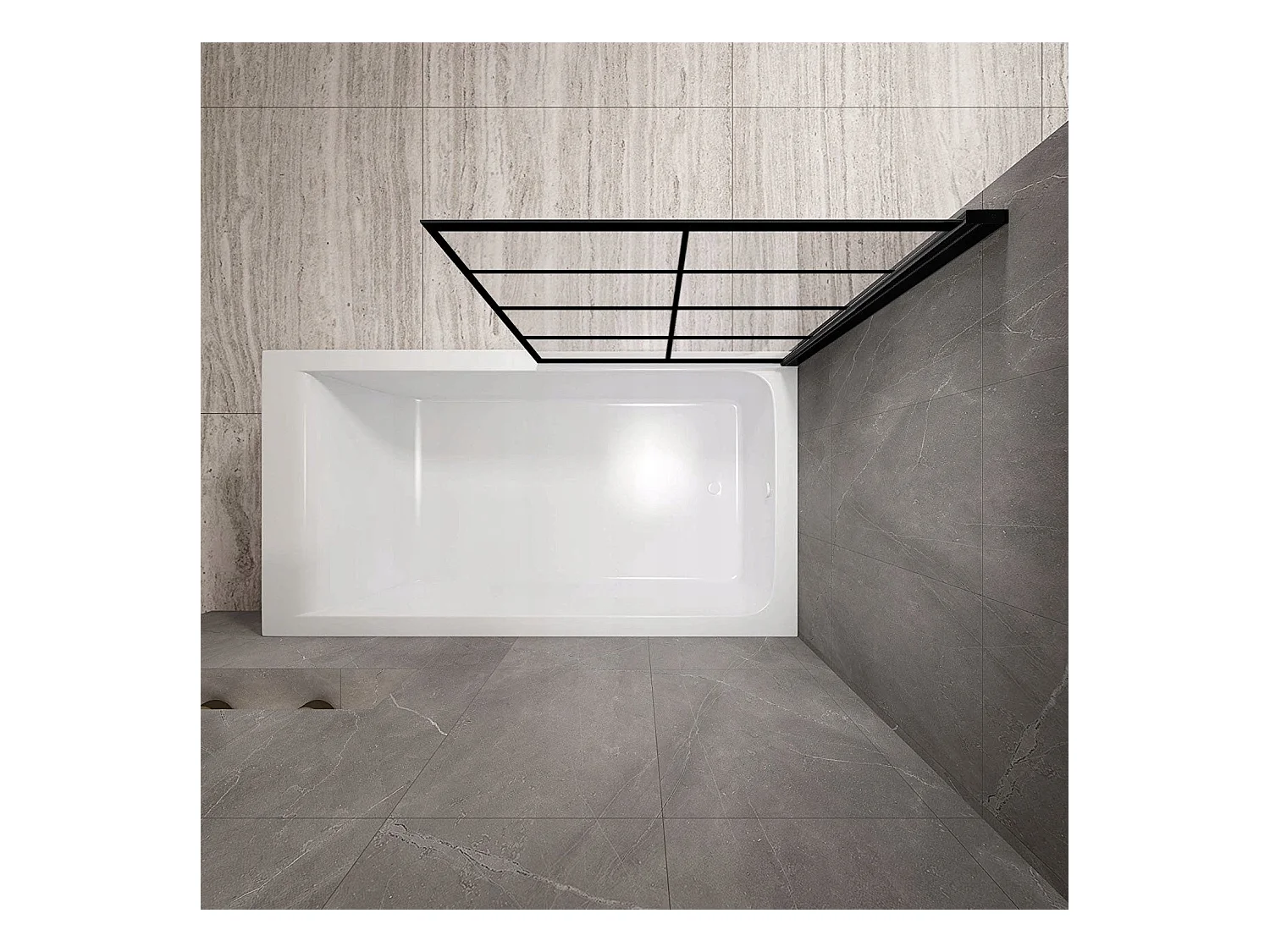 Schermo Vasca Rea Lagos-1 70 Black