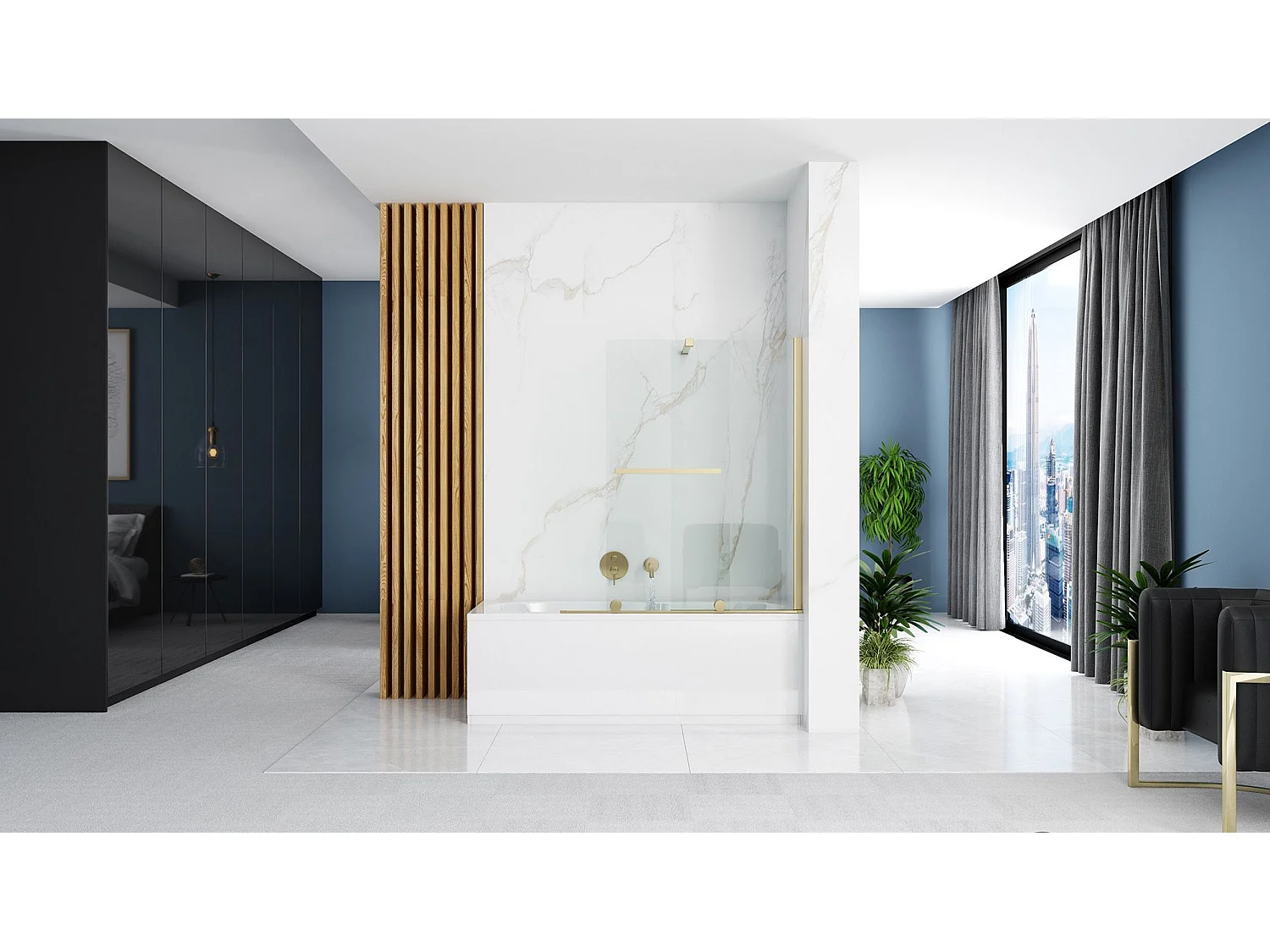 Badewanneaufsatz Rea Fabian 100 Gold