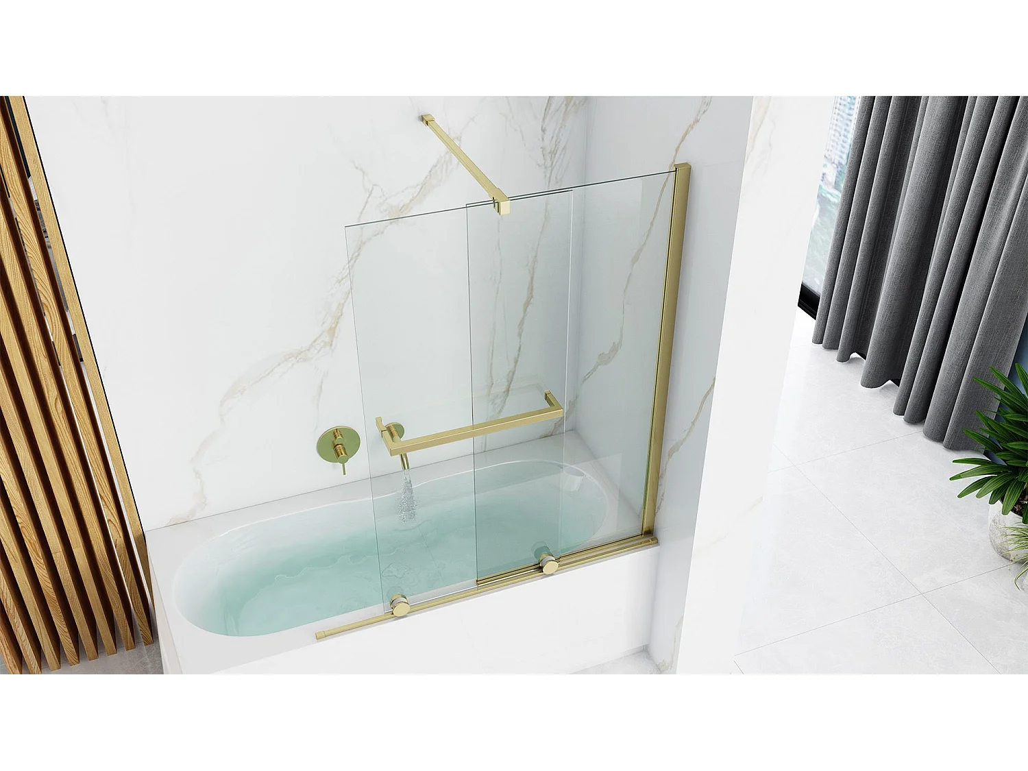 Badewanneaufsatz Rea Fabian 100 Gold